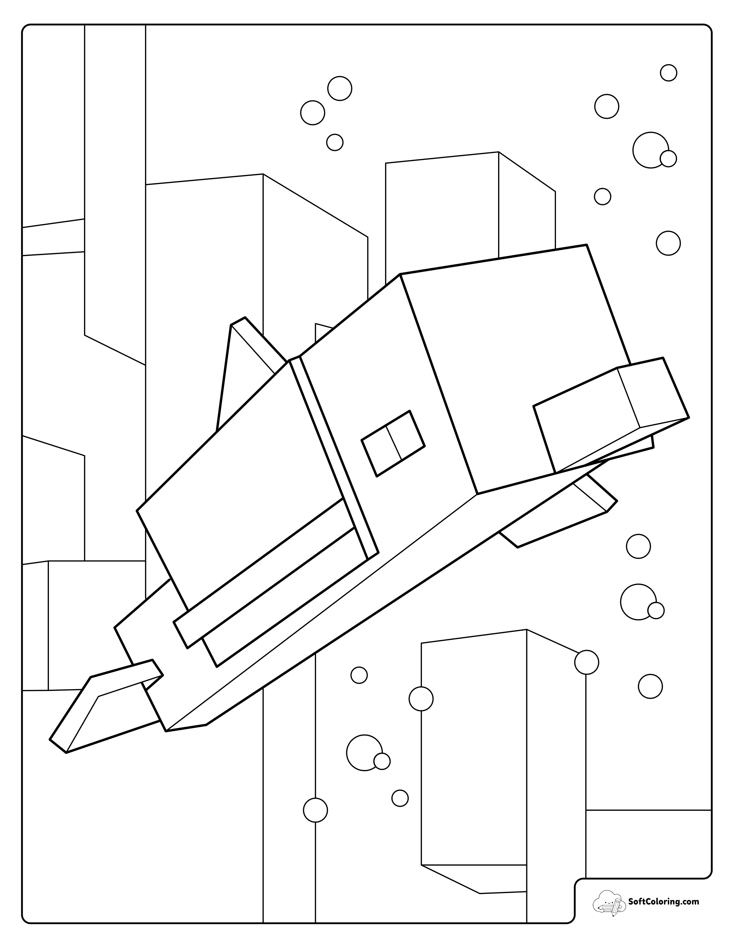 Minecraft Dolphin Swimming In The Ocean