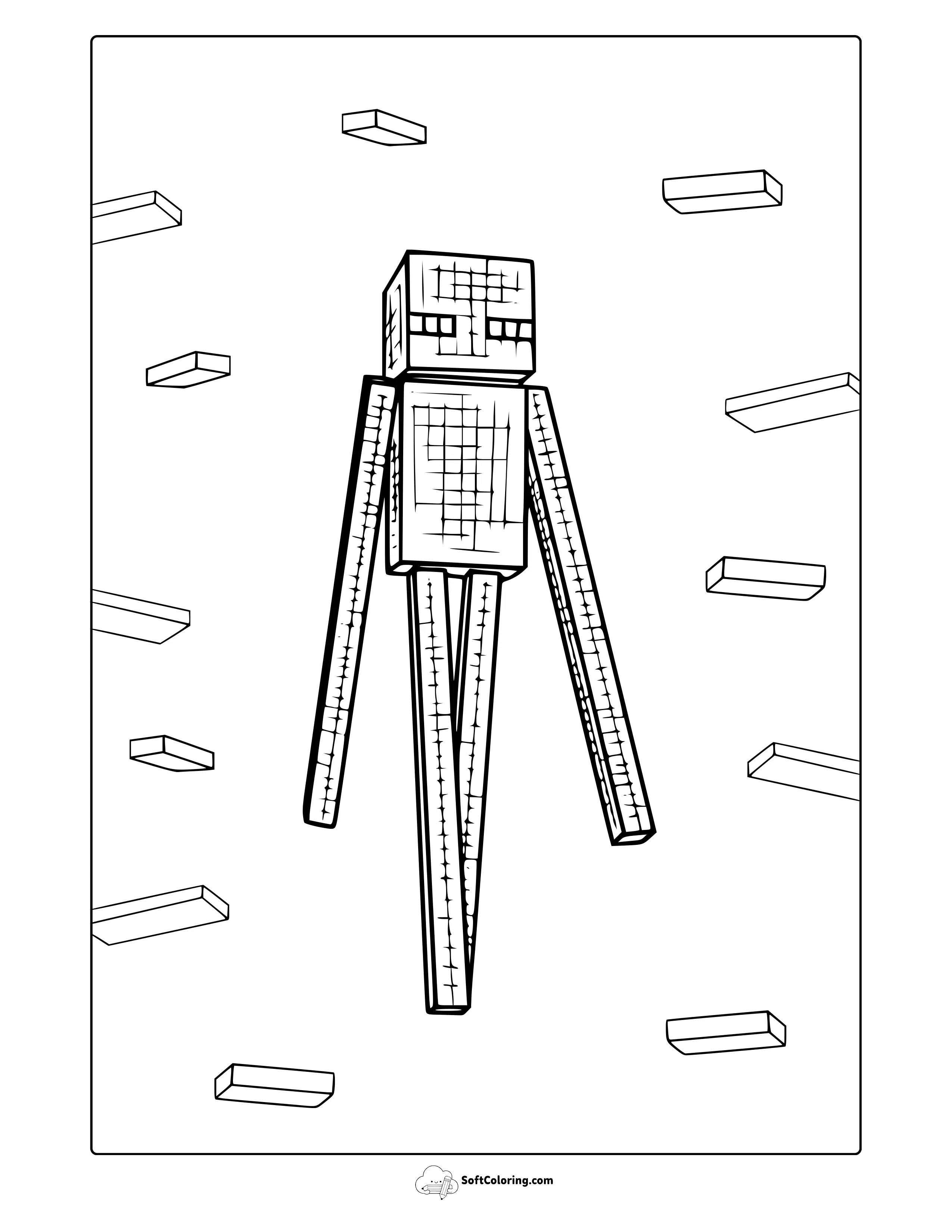 Minecraft Enderman Coloring Page