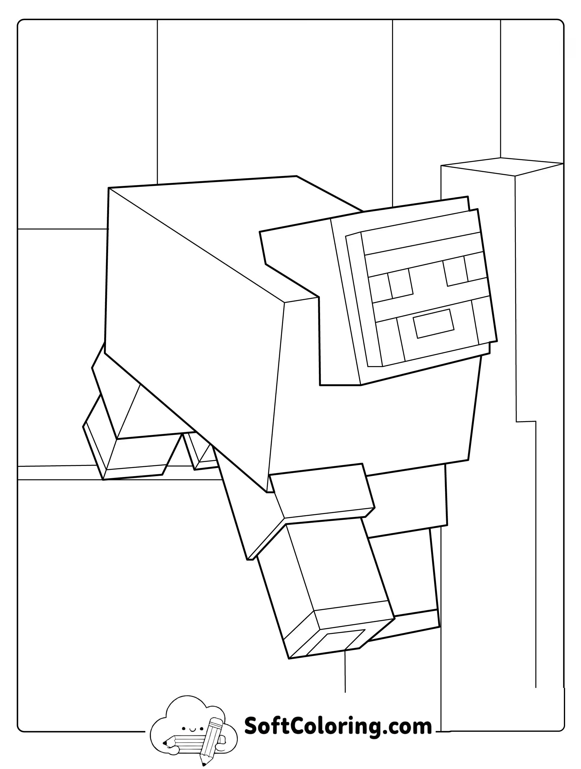 Minecraft Sheep Standing Near the Wall