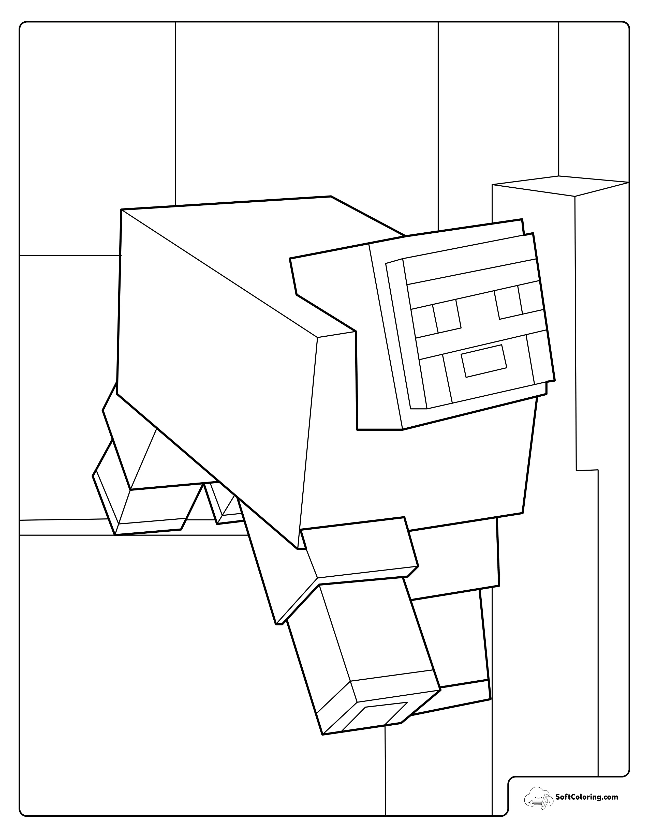 Minecraft Sheep Standing Near The Wall