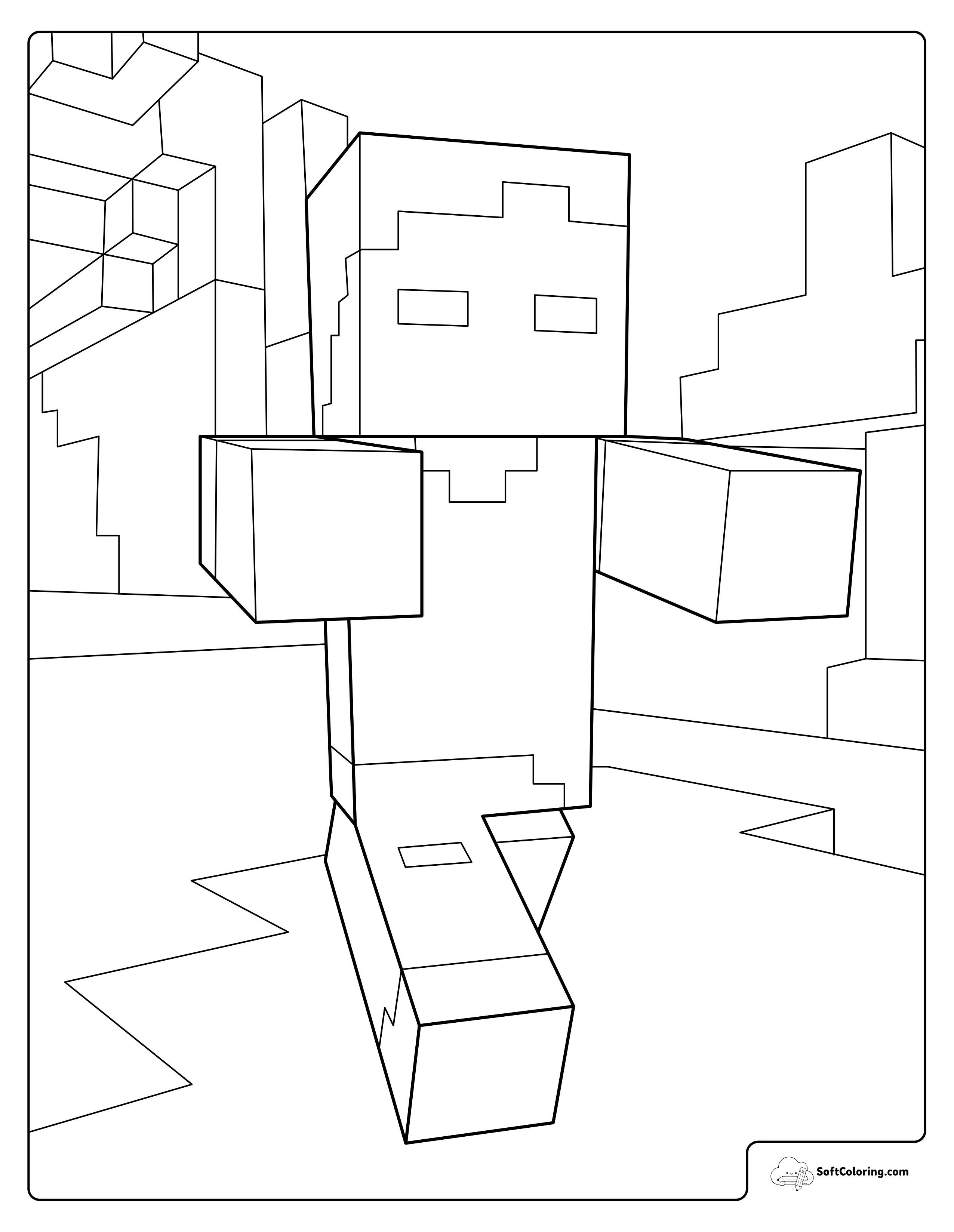 Minecraft Zombie Walking In The Cave