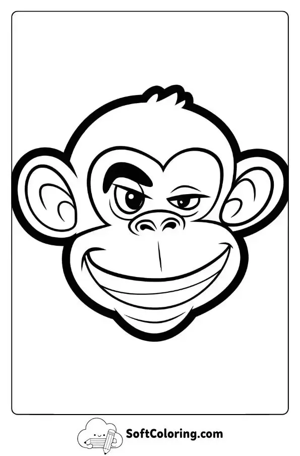 Monkey Head With A Mischievous Grin