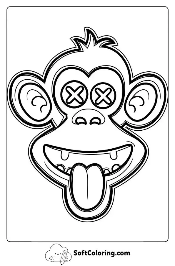 Monkey Head With A Silly Face