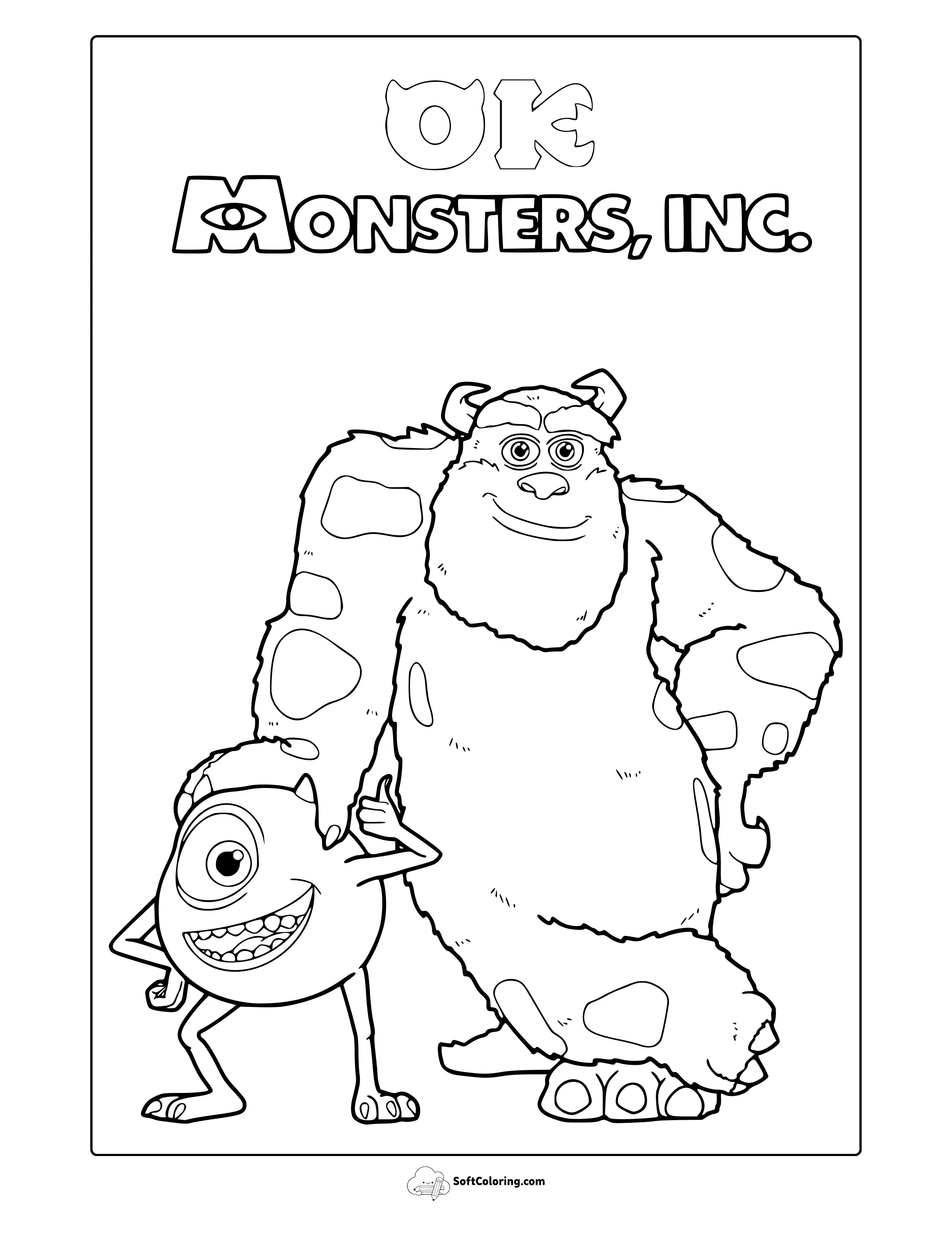 Monsters Inc Coloring Page