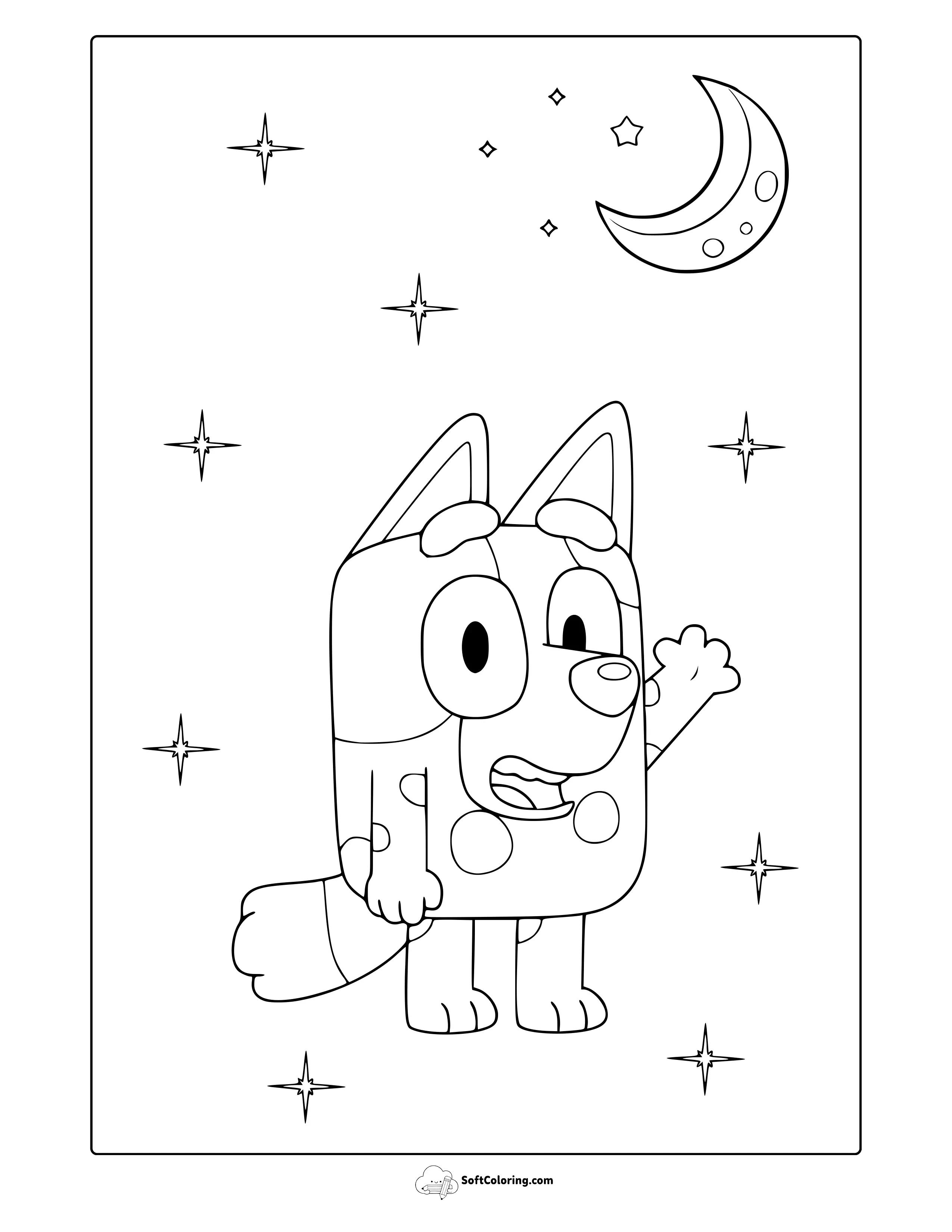Muffin From Bluey Coloring Page