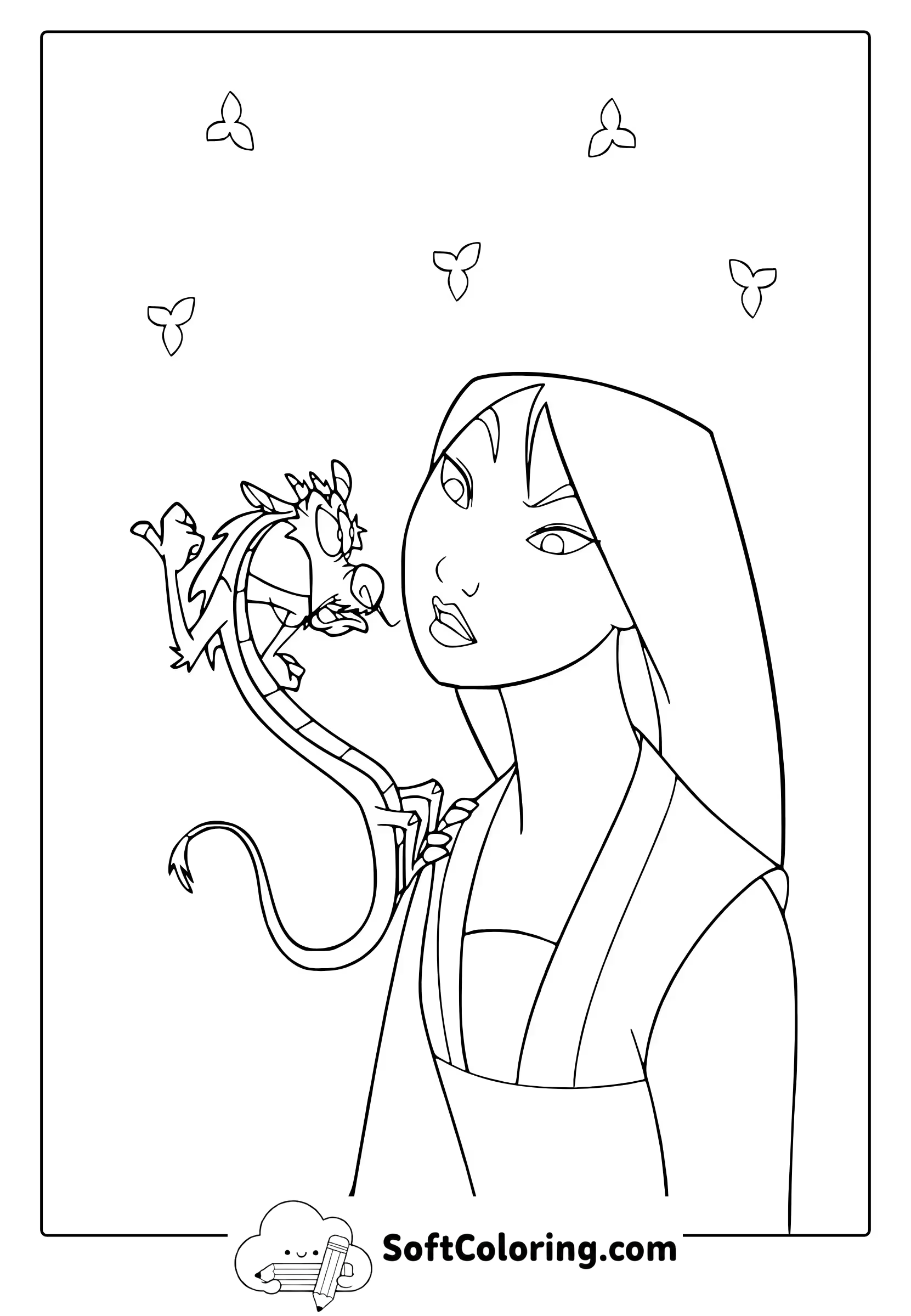 Mulan coloring page