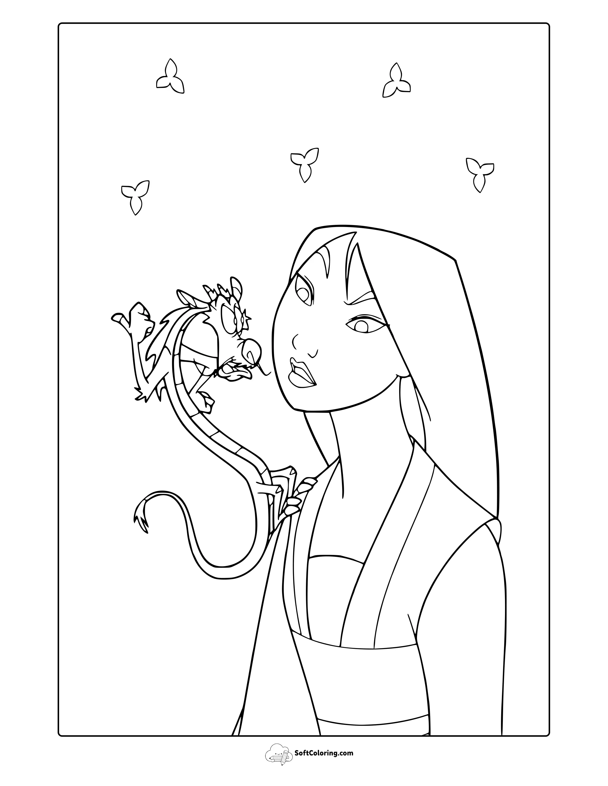 Mulan Coloring Page