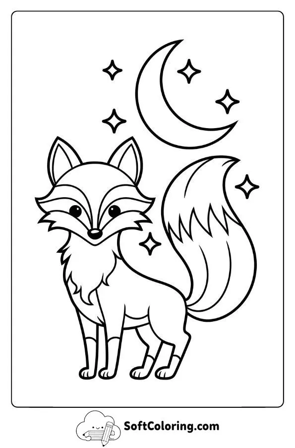 Mystical Spirit Fox In The Moonlight