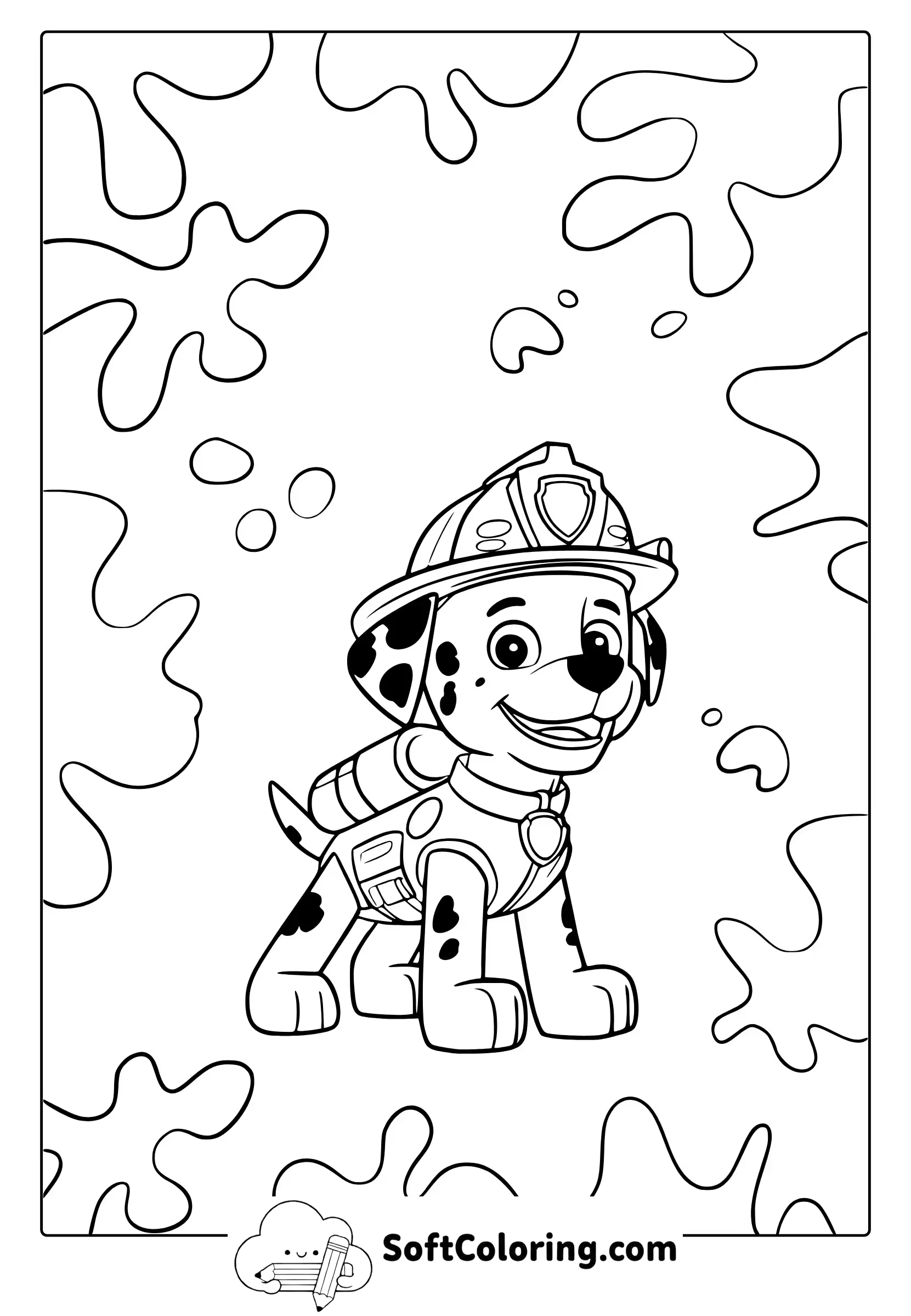 Paw Patrol Marshall Coloring Page