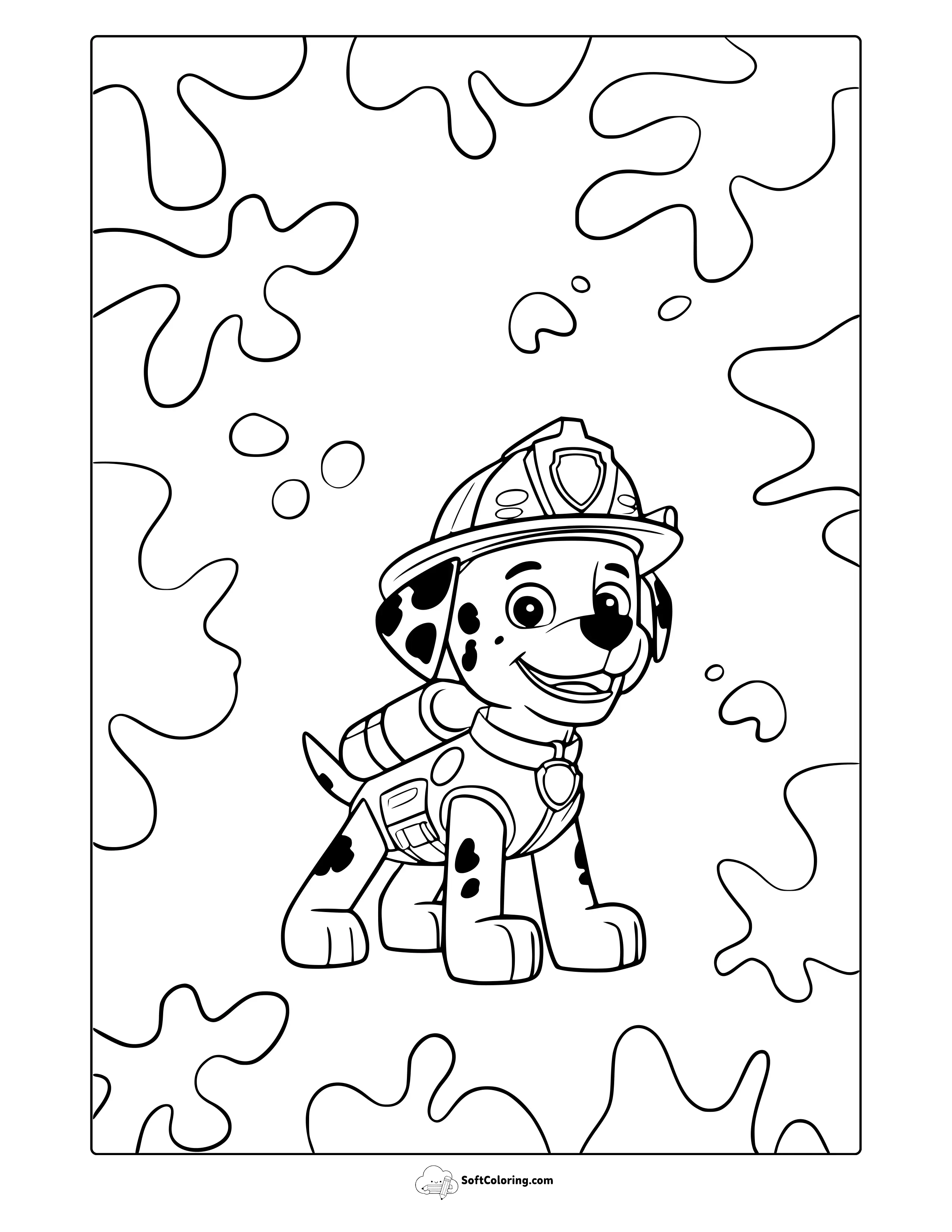 Paw Patrol Marshall Coloring Page