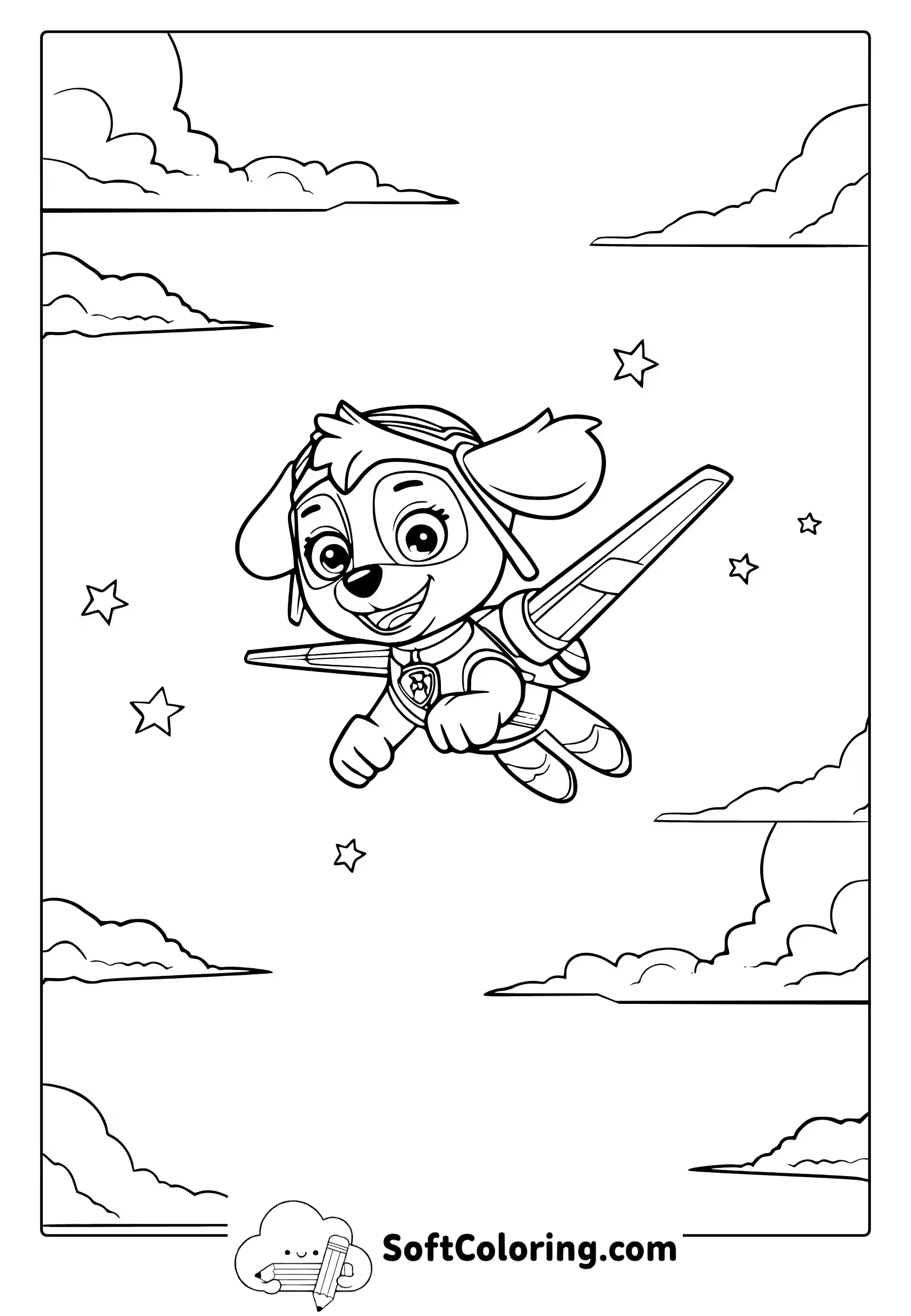 Paw Patrol Skye Coloring Page