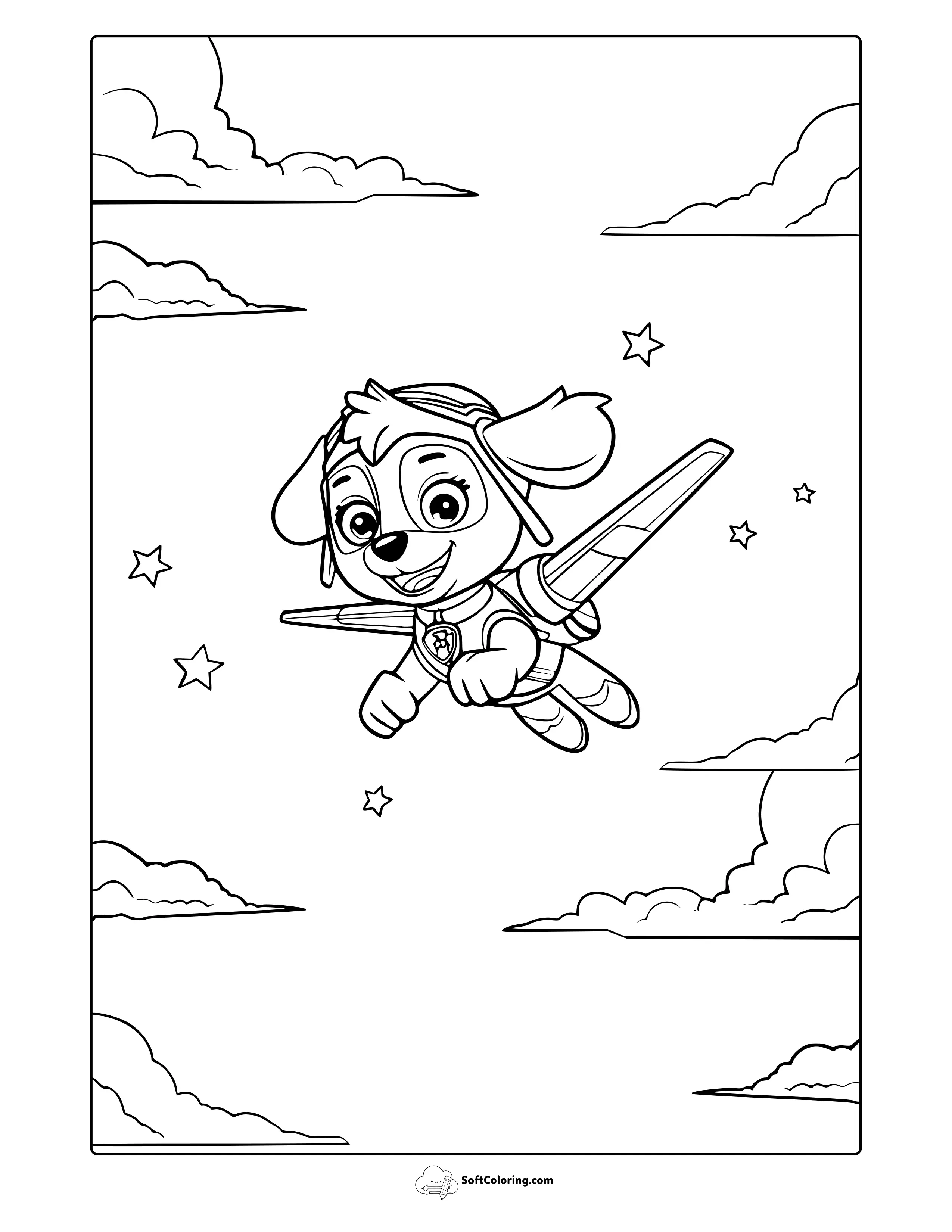 Paw Patrol Skye Coloring Page
