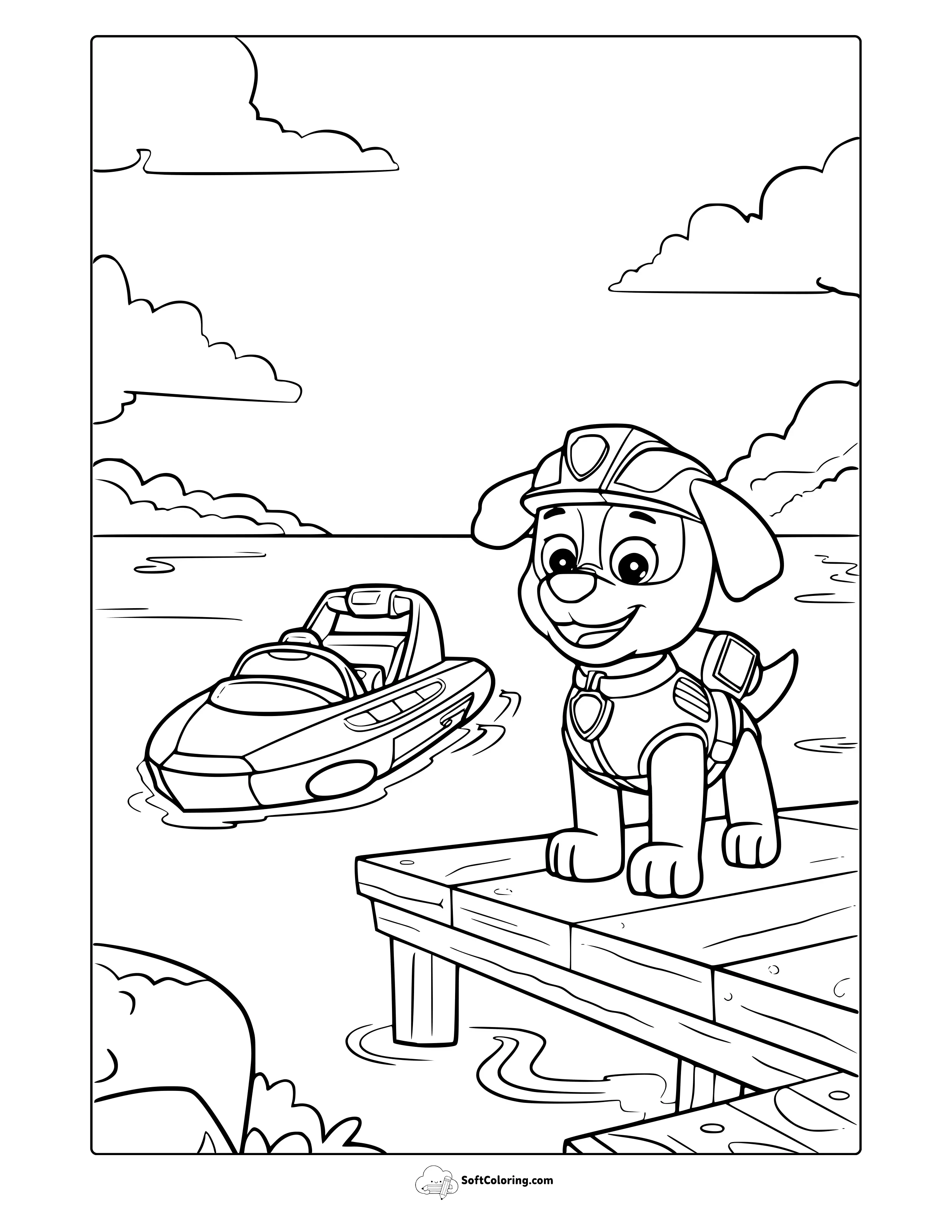 Paw Patrol Zuma Coloring Page