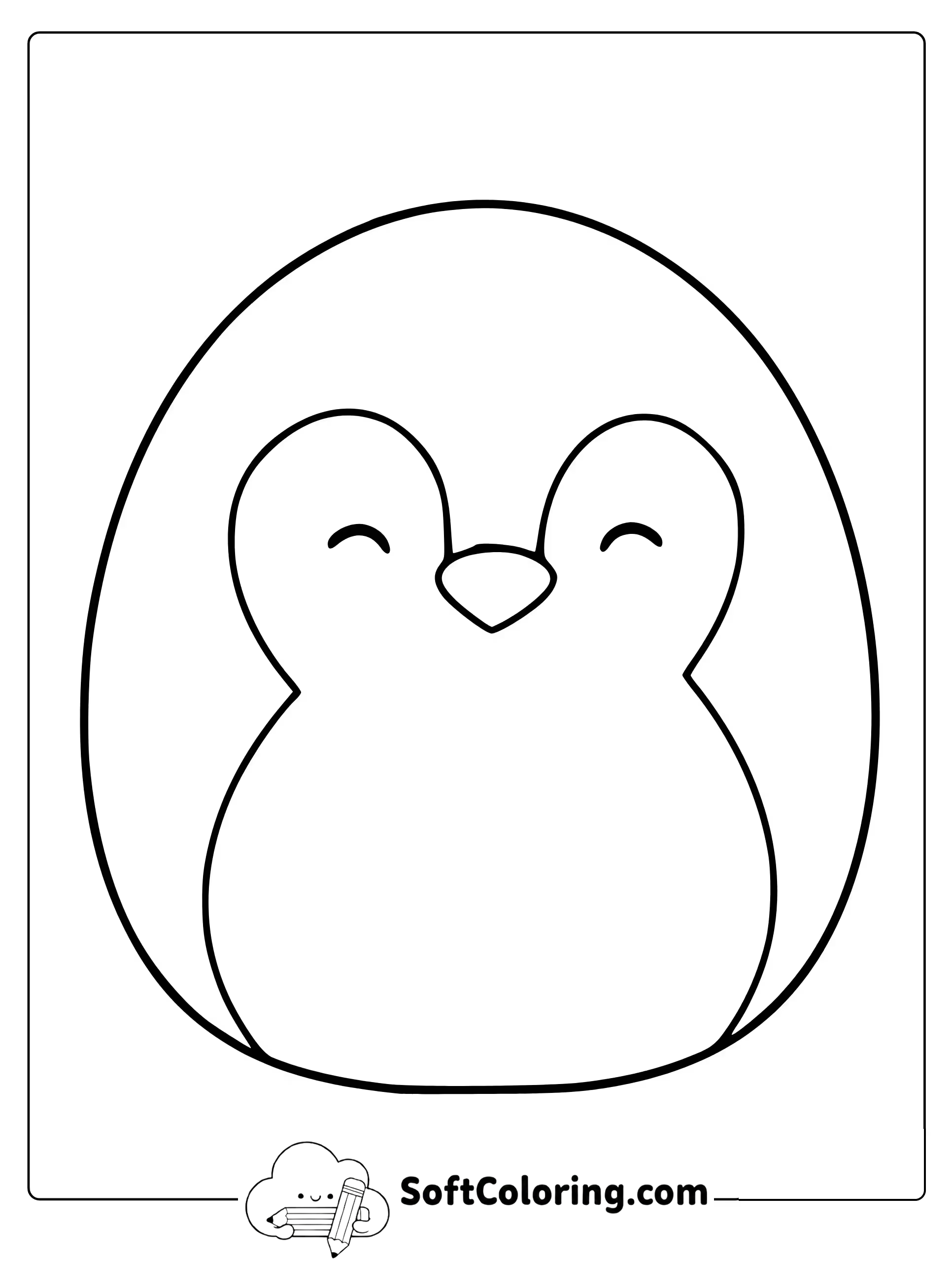 Piper the Penguin Squishmallow Coloring Page