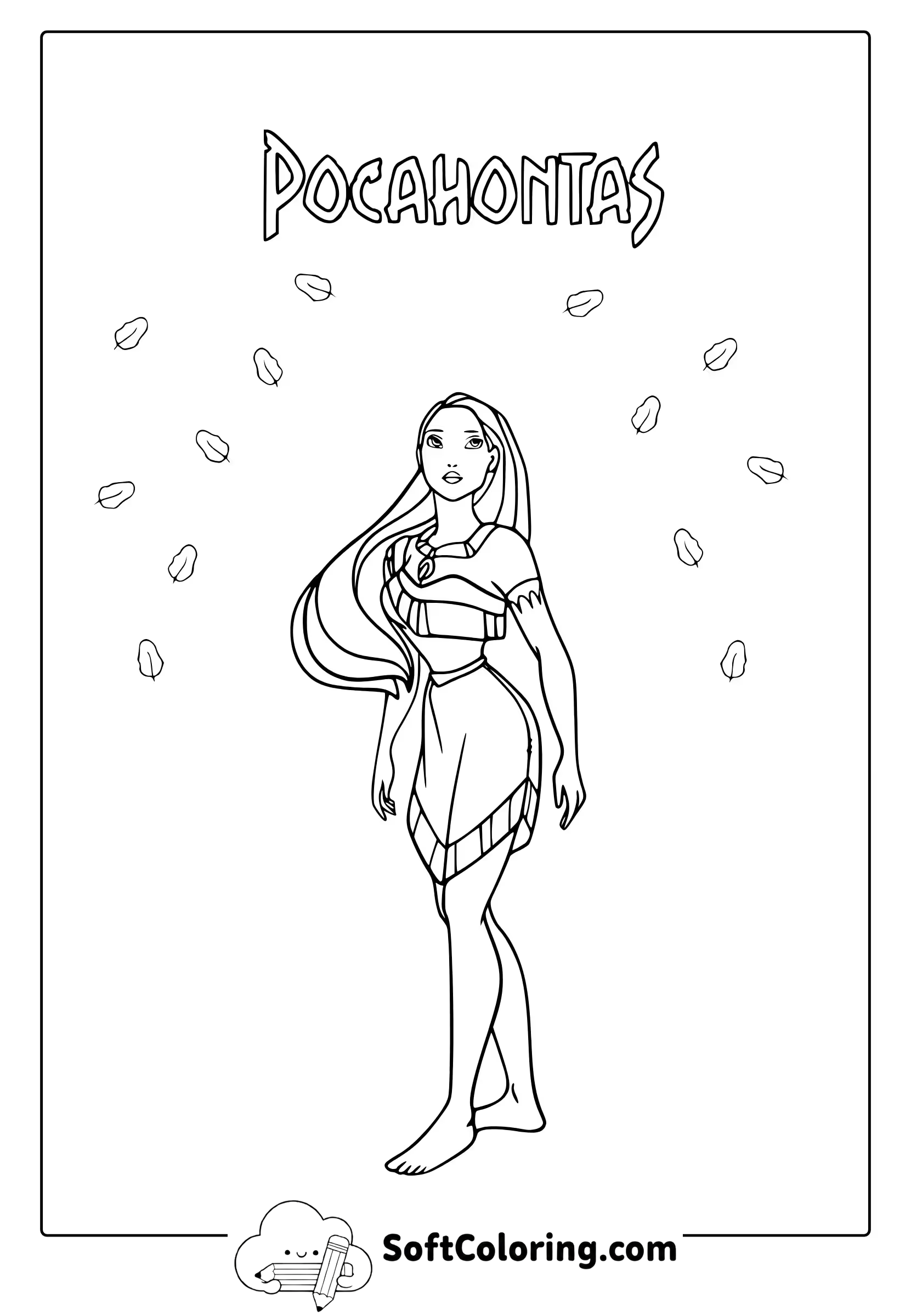Pocahontas coloring page