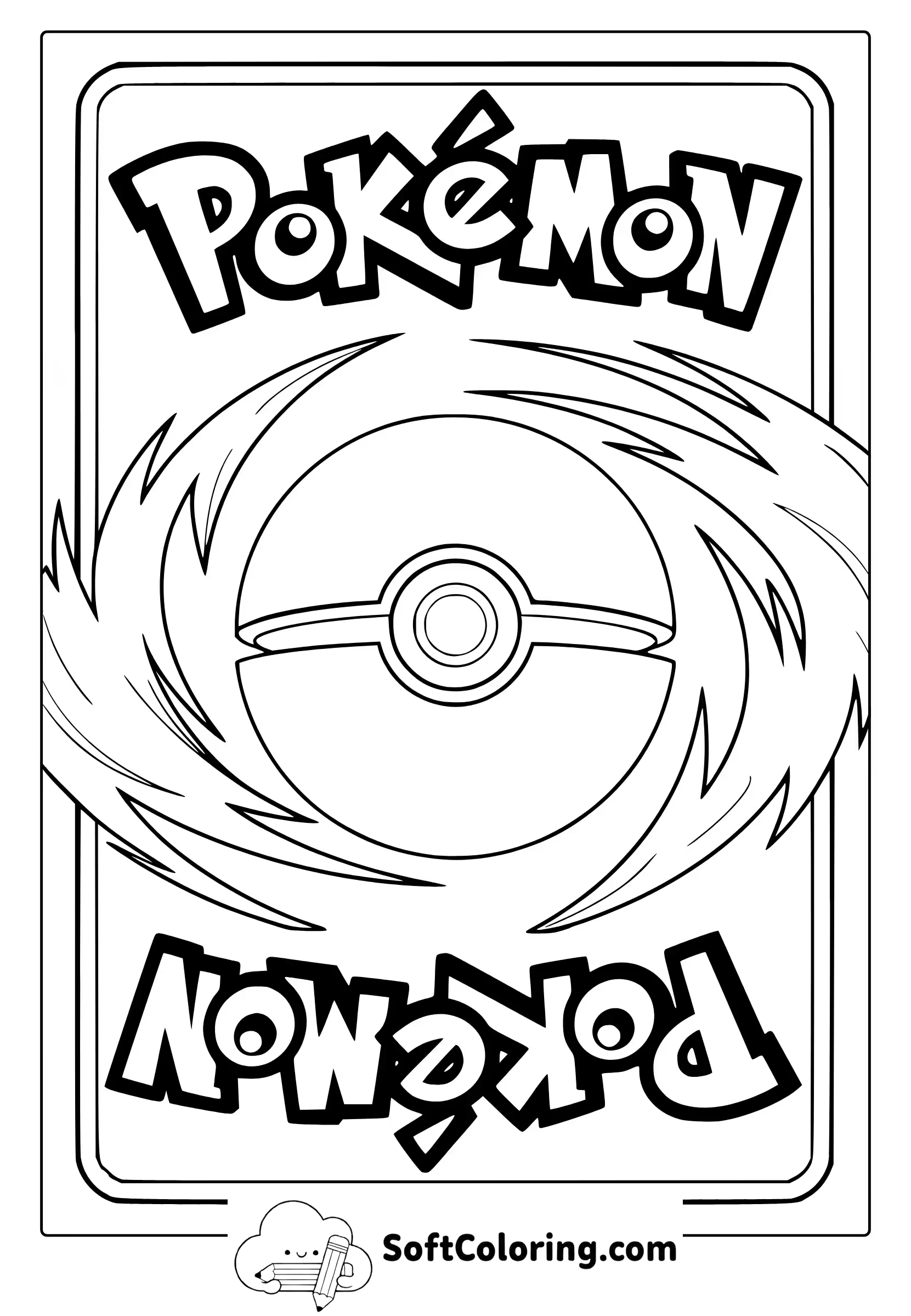 Pokemon Card Coloring Page