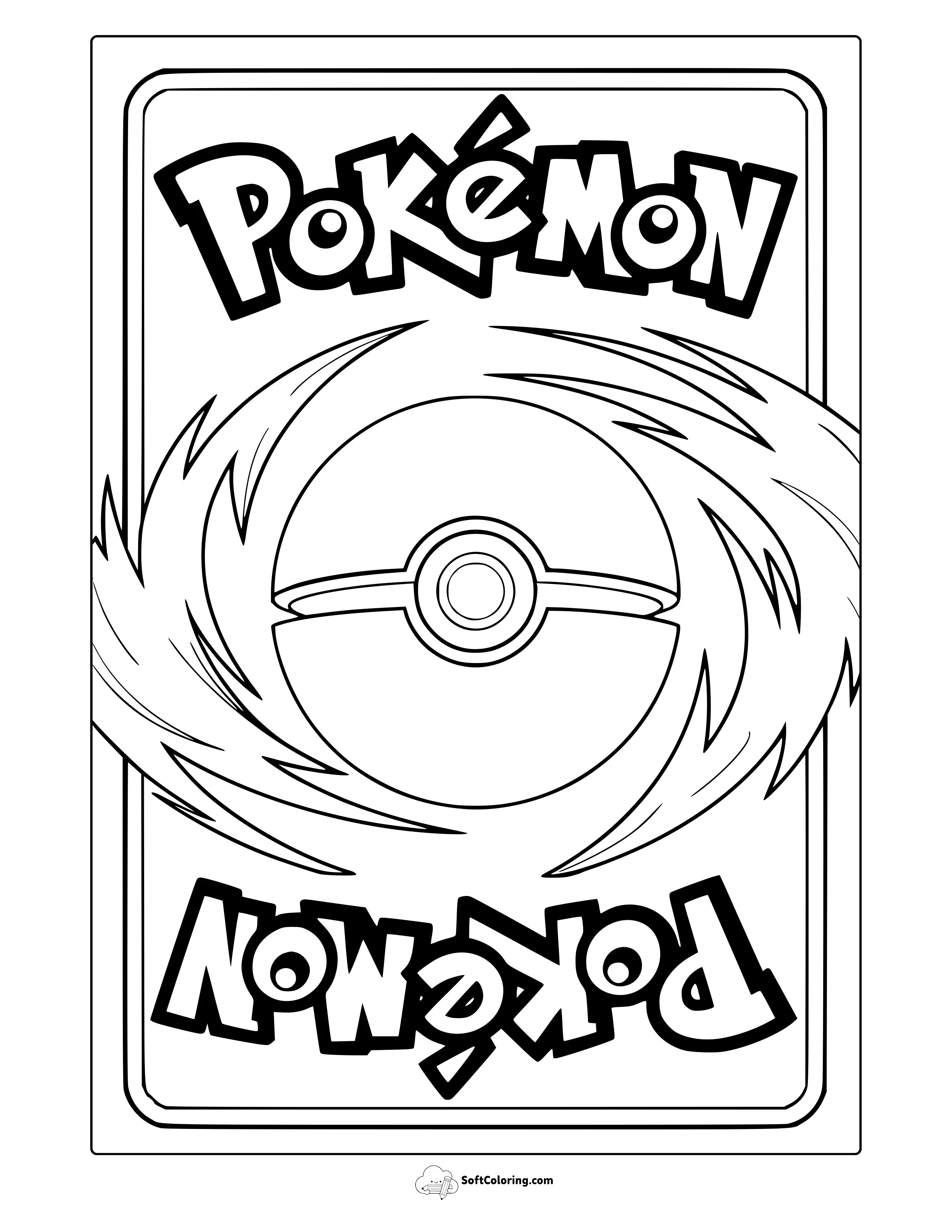 Pokemon Card Coloring Page