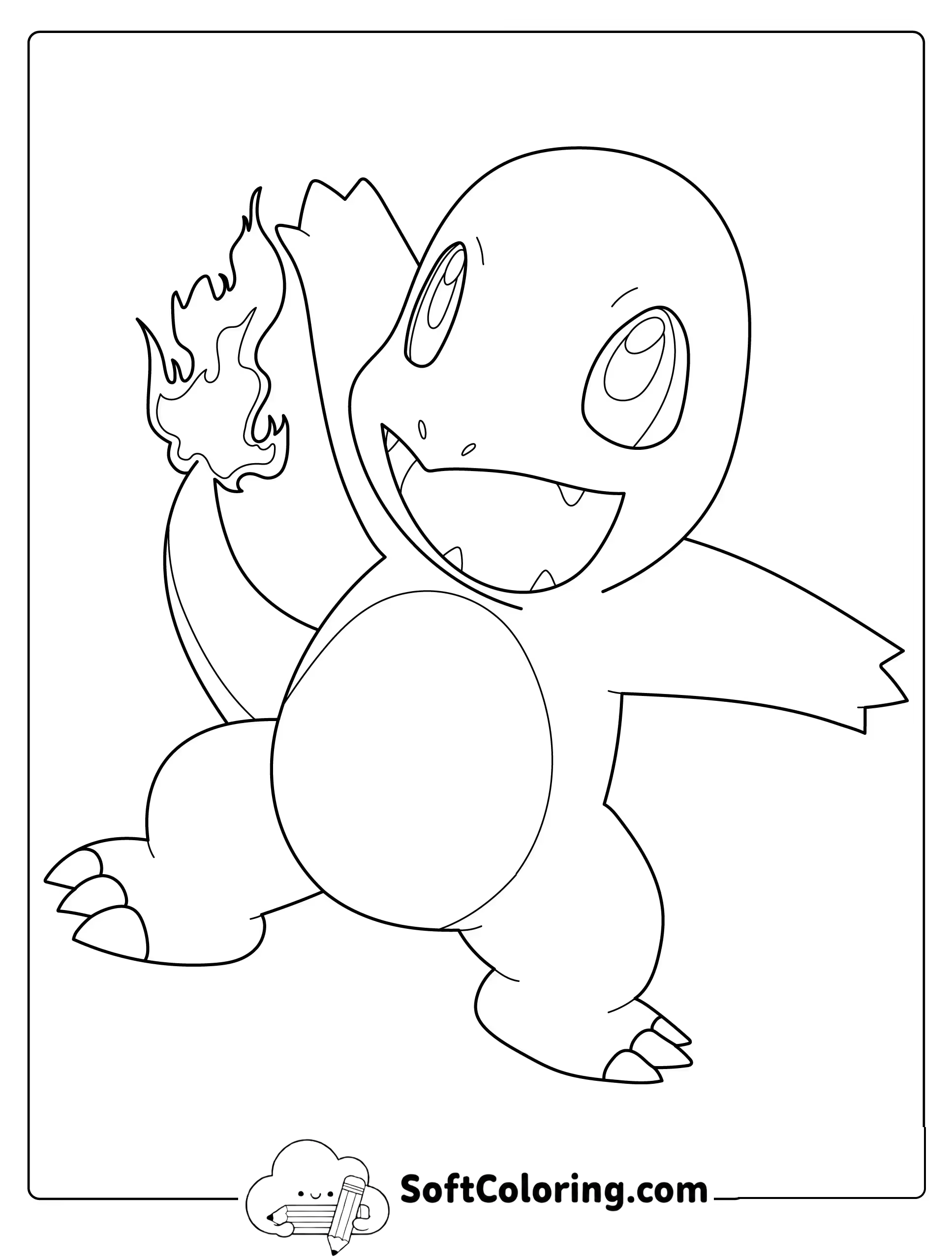 Pokemon Charmander with a Bright Flame