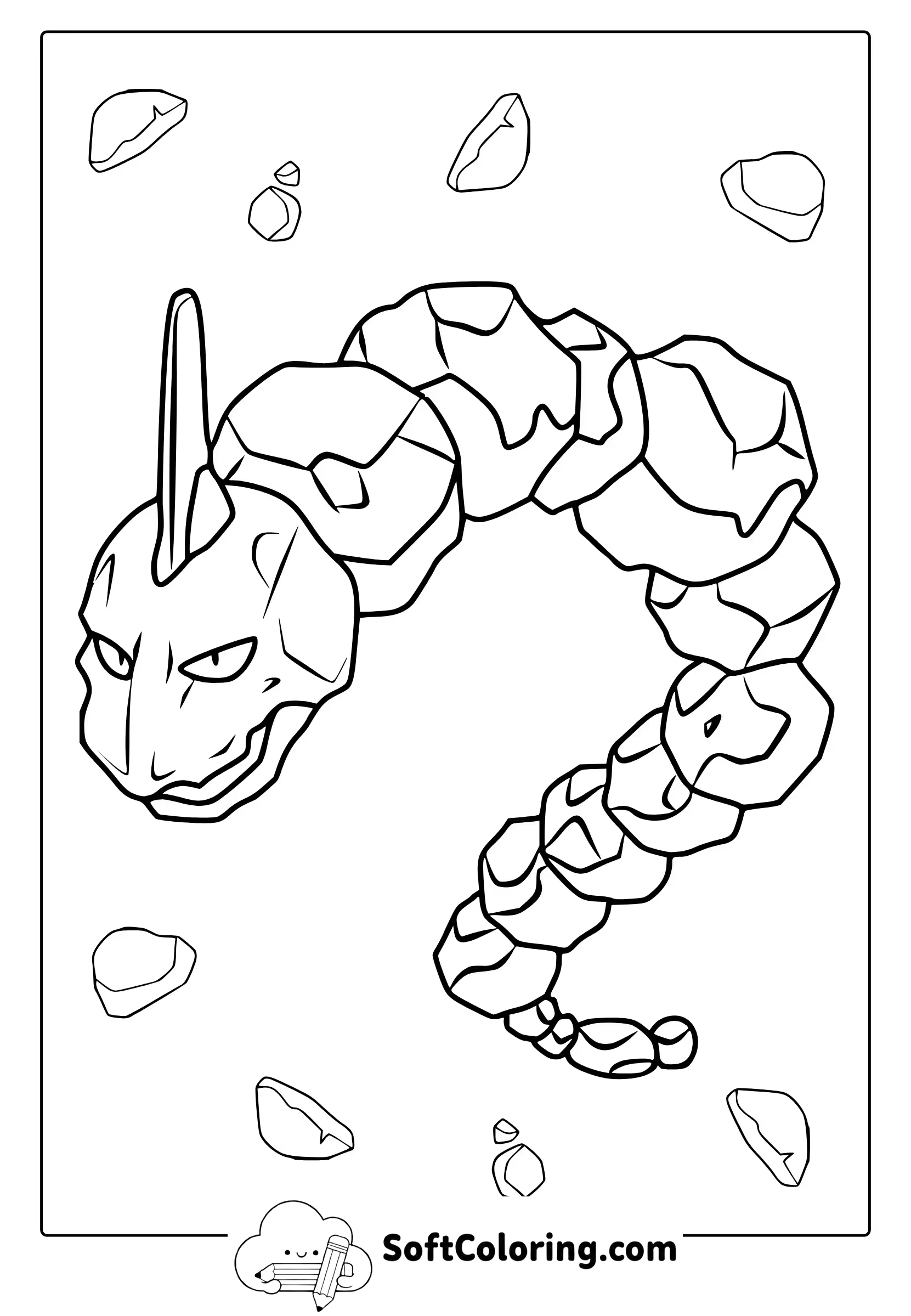 Pokemon Onix Coloring Page