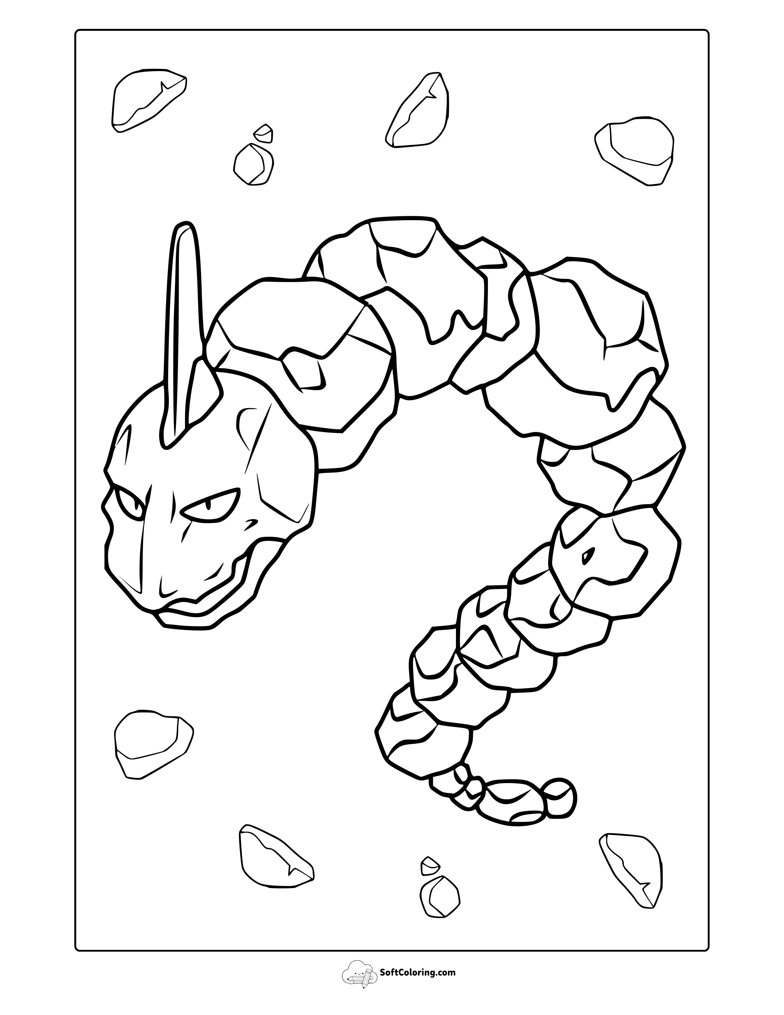 Pokemon Onix Coloring Page