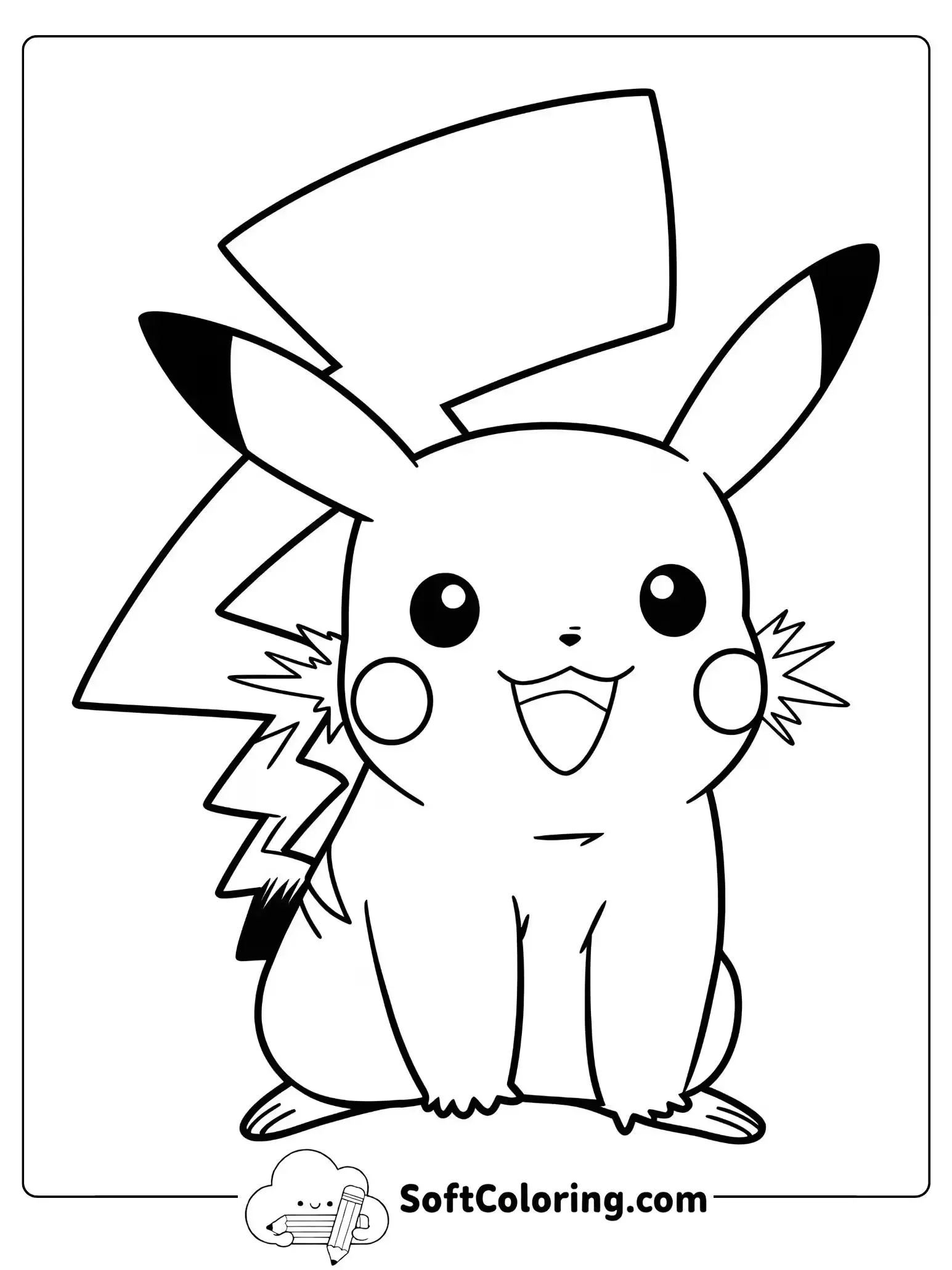 Pokemon Pikachu Coloring Page