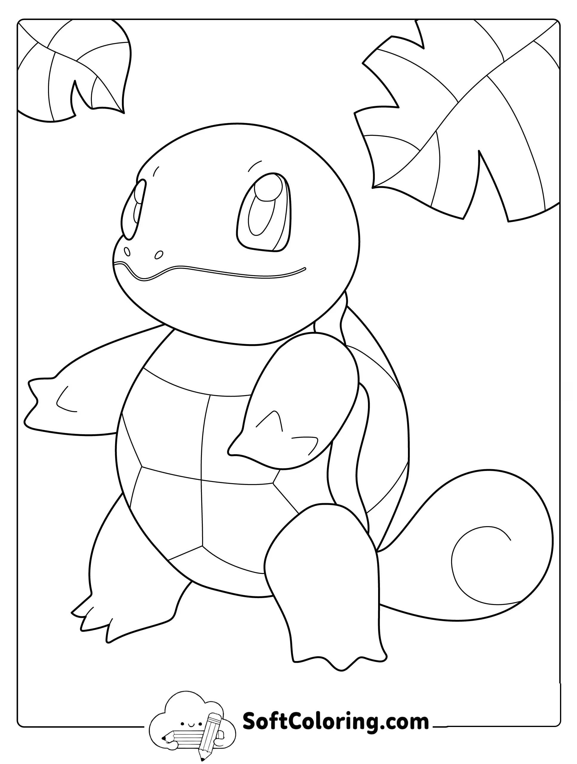 Pokemon Squirtle Under the Leaves