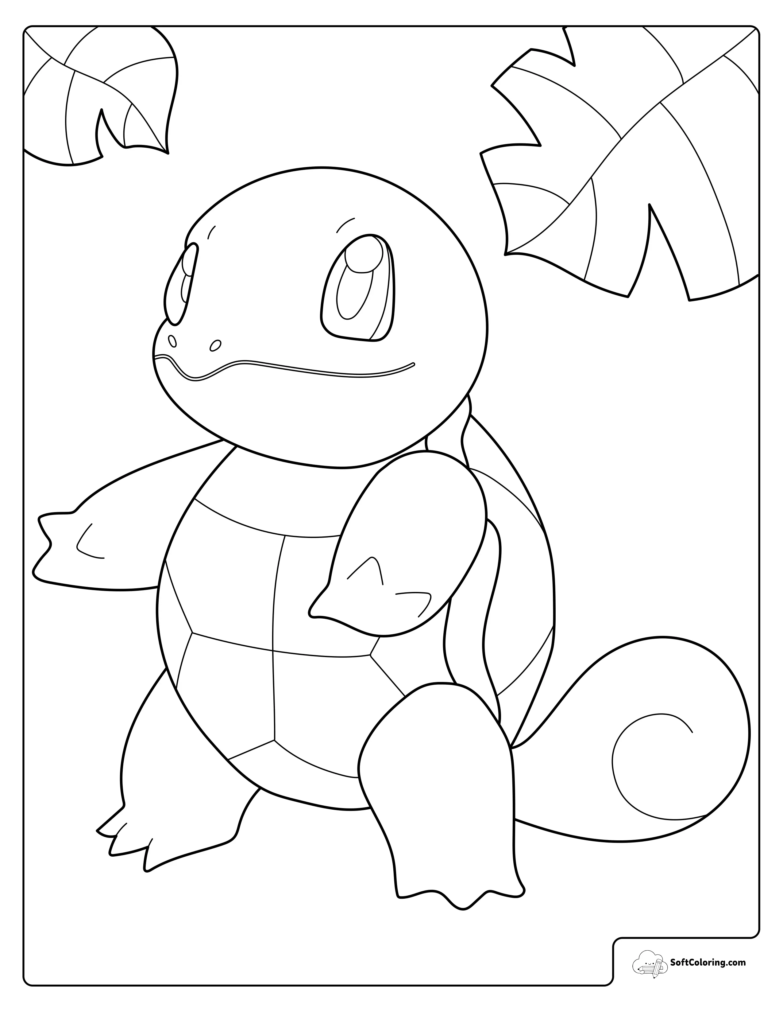 Pokemon Squirtle Under The Leaves