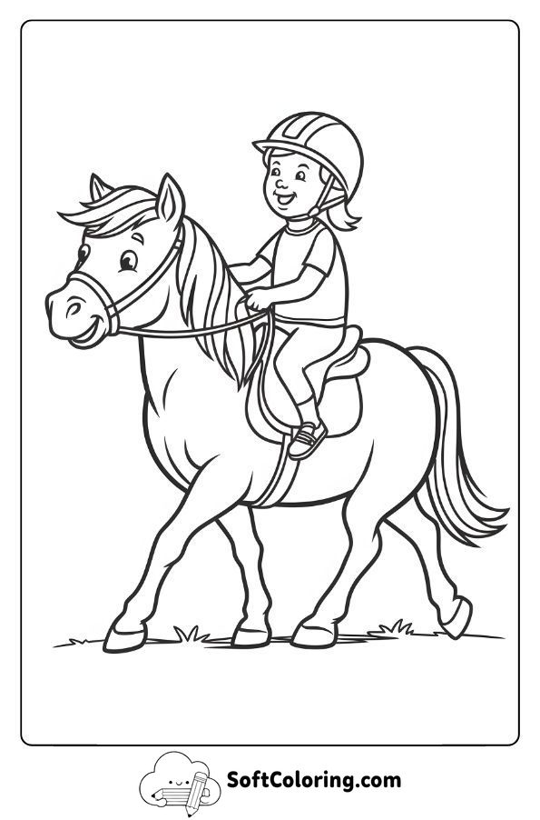 Pony Giving a Gentle Ride to a Child