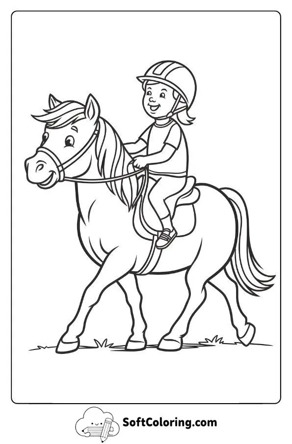 Pony Giving A Gentle Ride To A Child