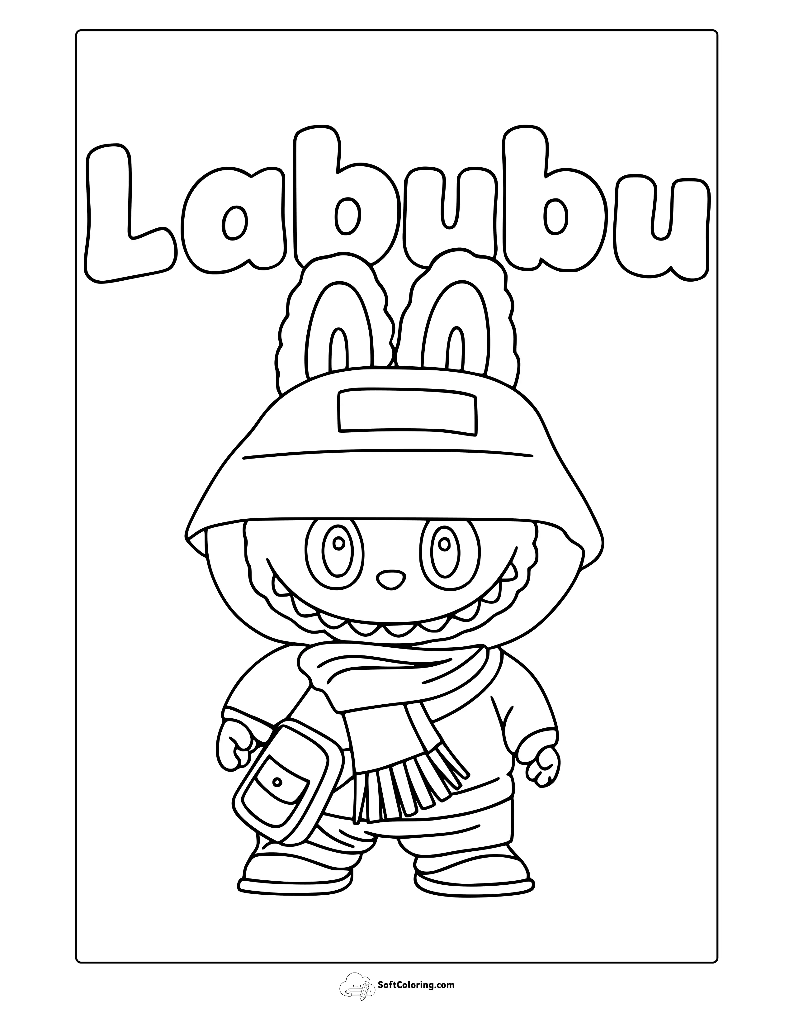 Popmart Labubu Coloring Page