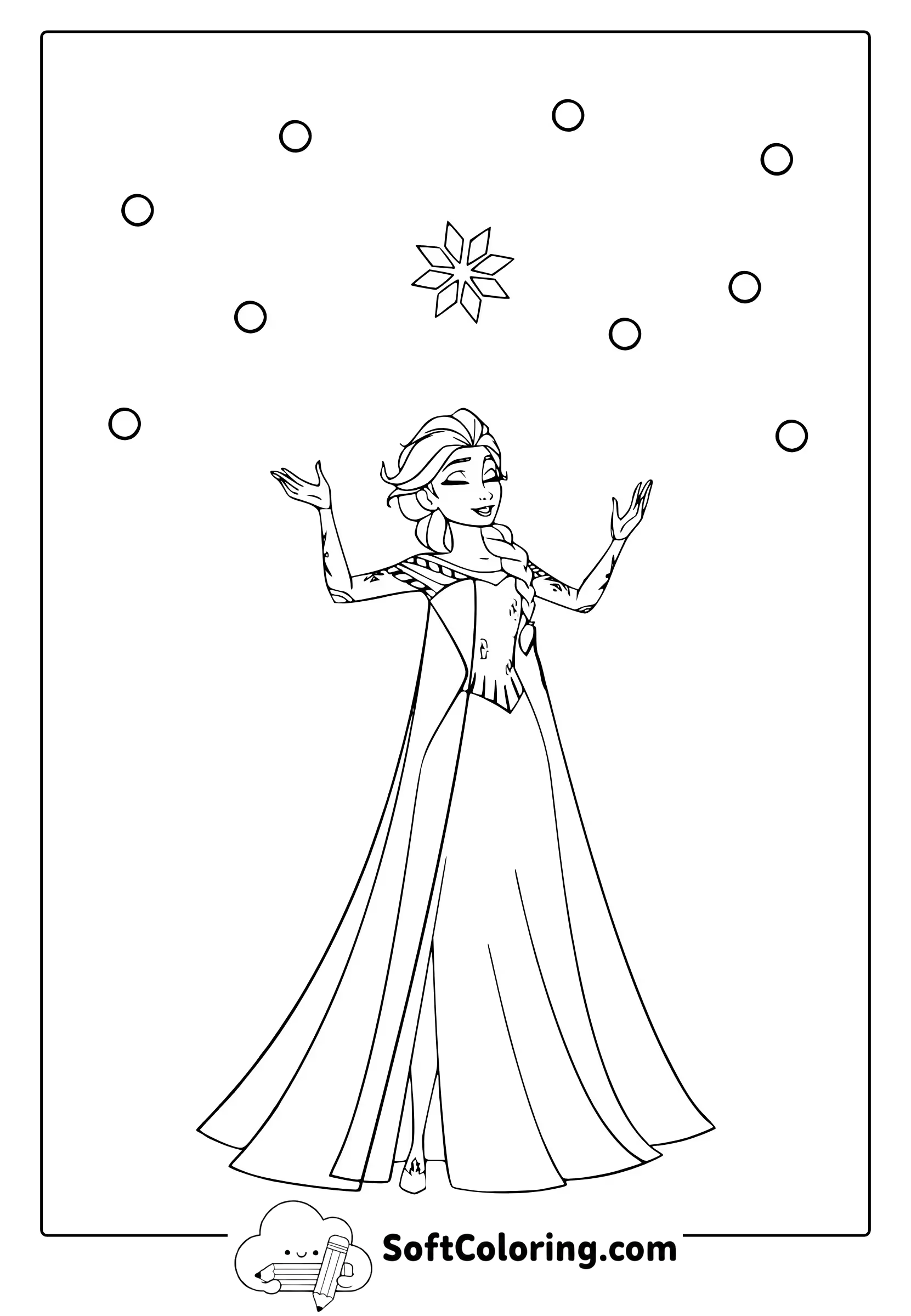 Princess Elsa coloring page