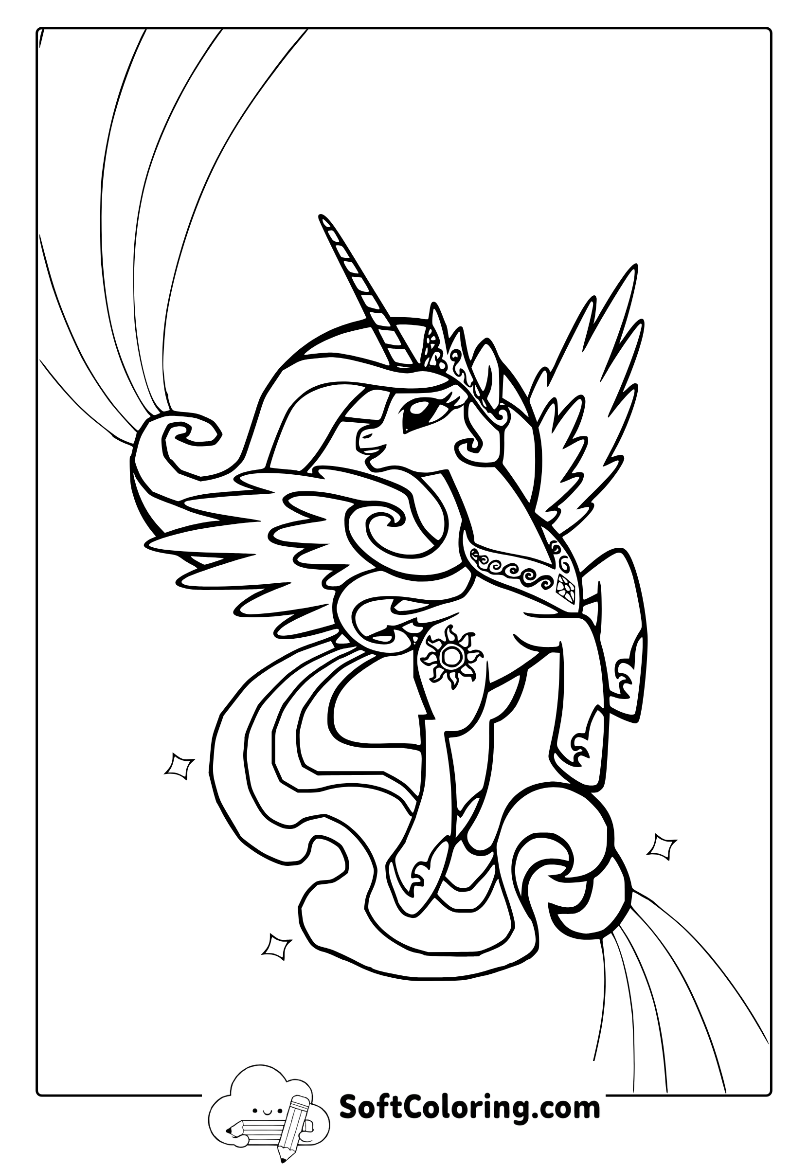 Princess celestia coloring page