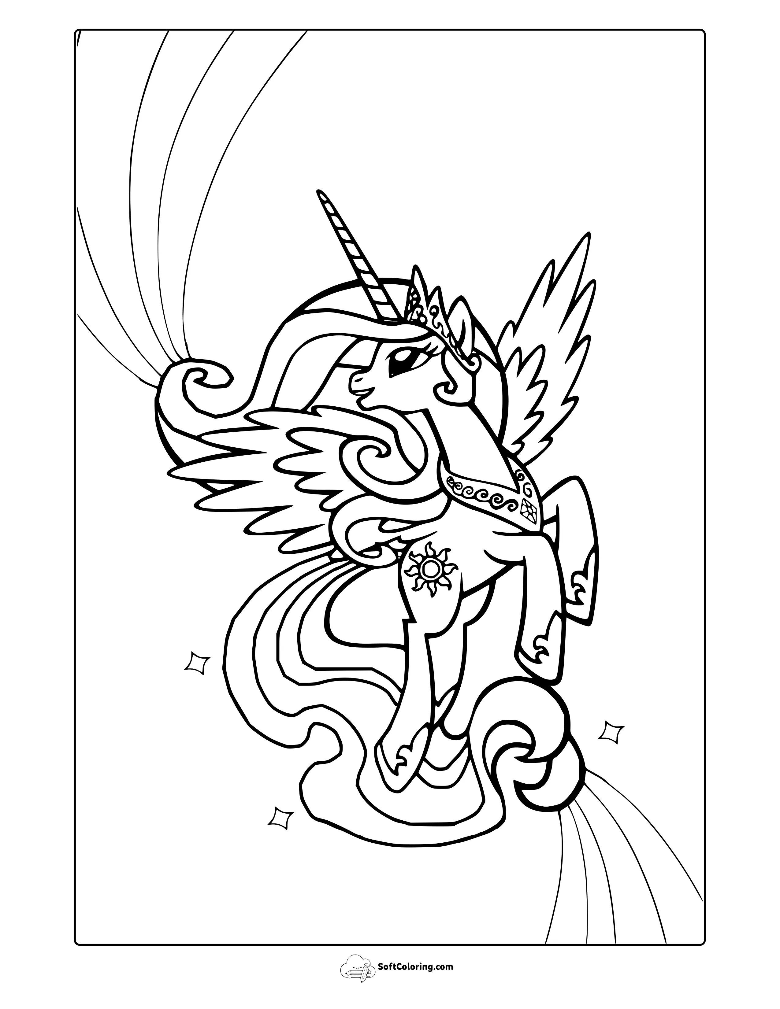 Princess Celestia Coloring Page