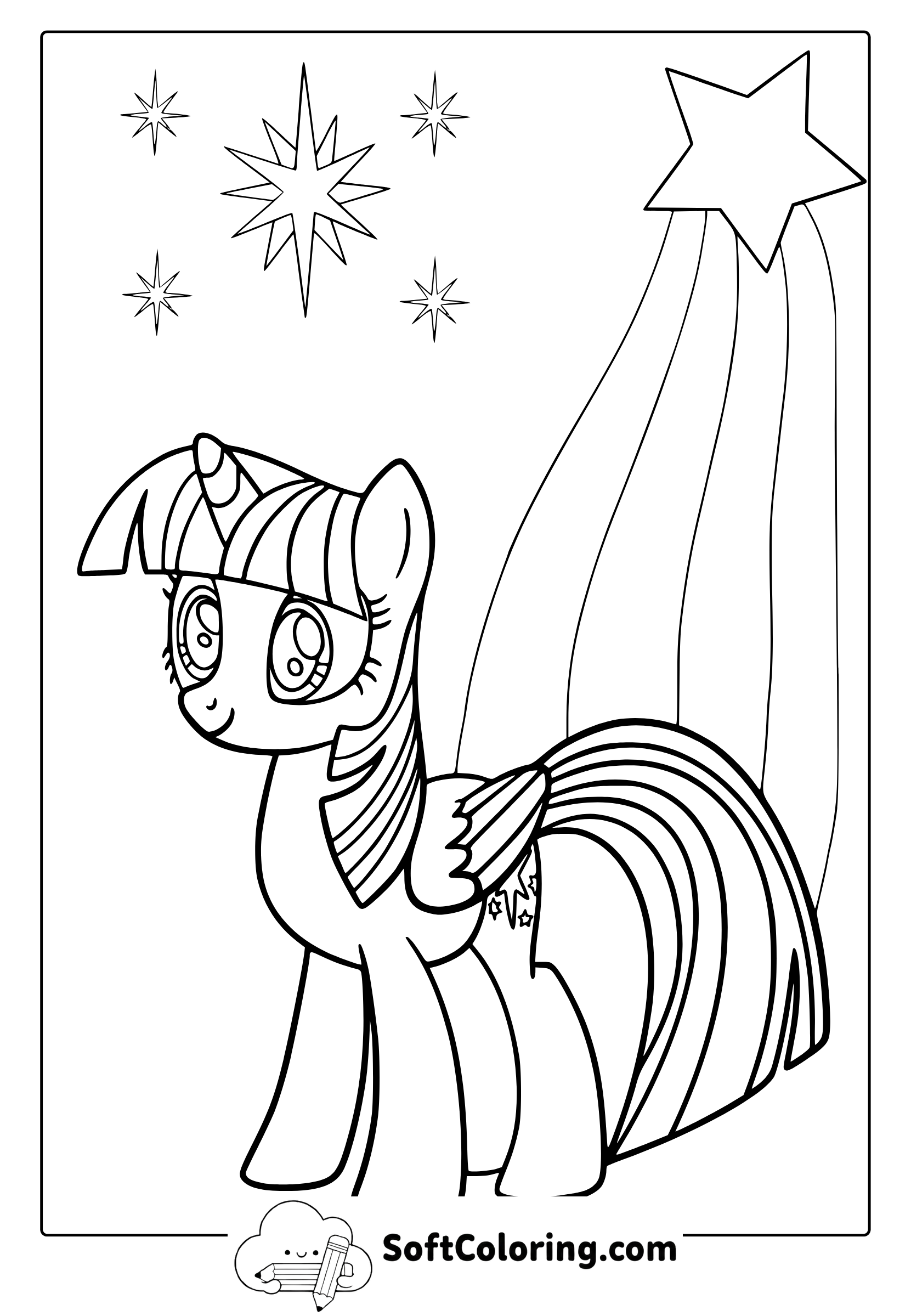 Princess twilight sparkle coloring page