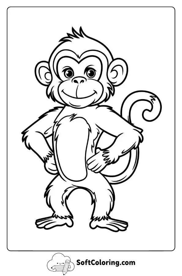 Proud Monkey Standing Tall