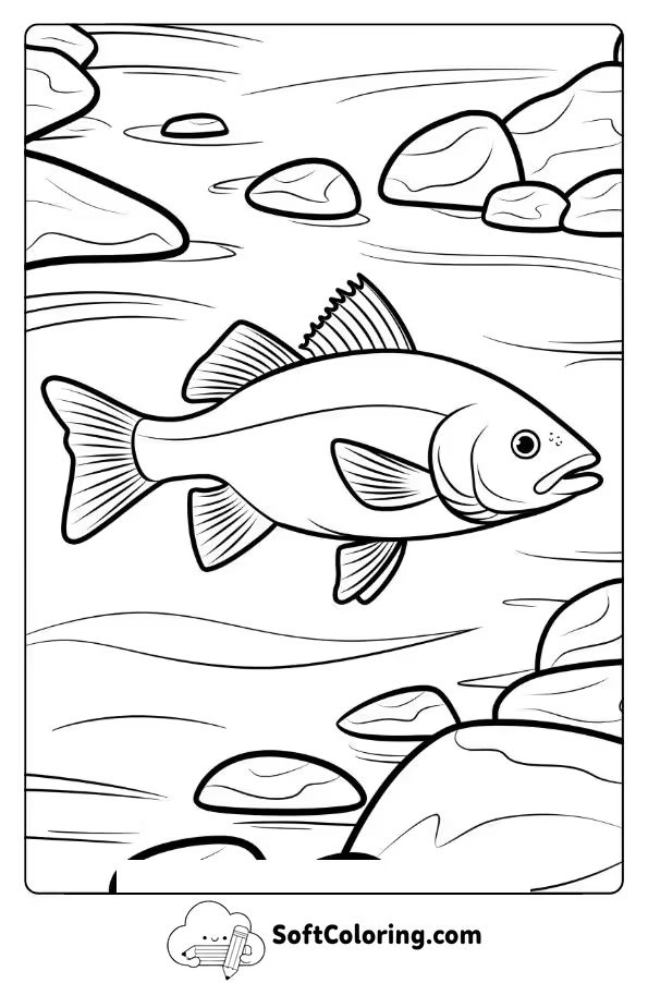 Realistic Fish in a Rocky Stream