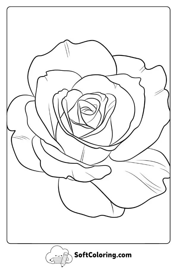 Realistic Rose Bloom Close-Up