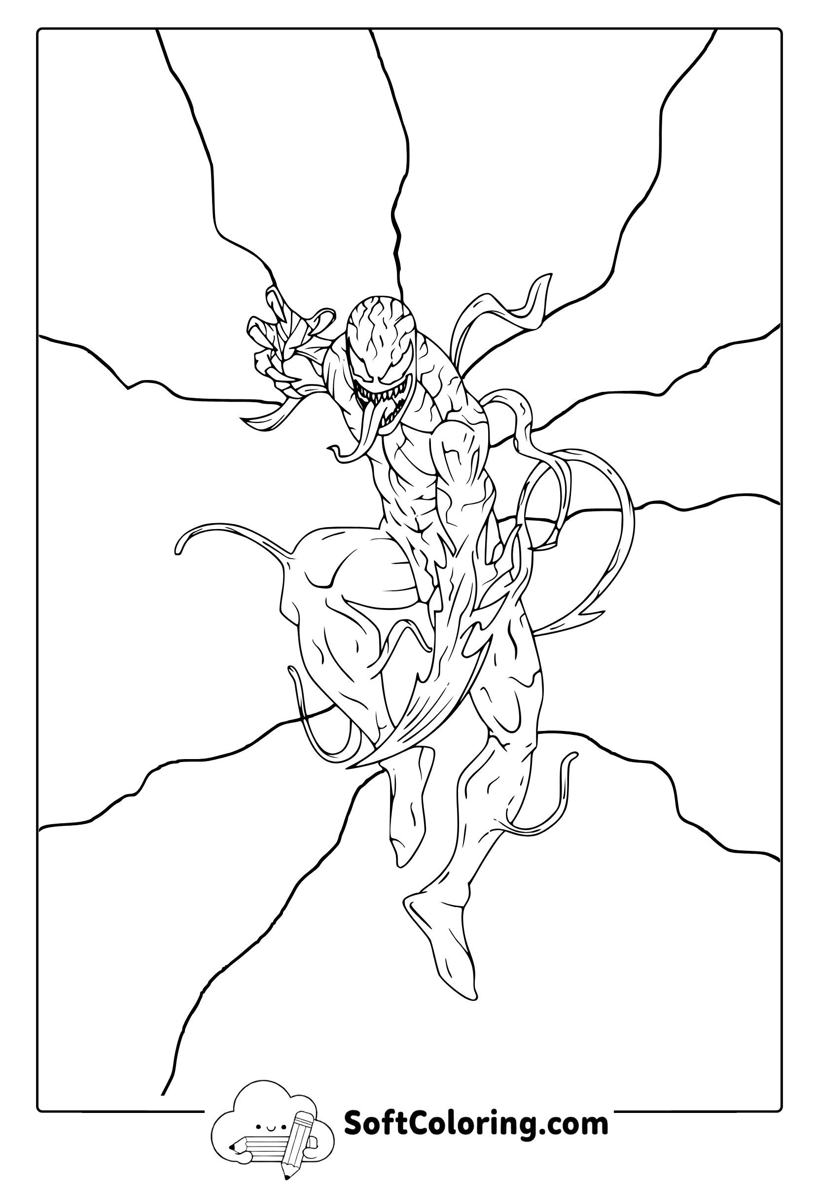 Red Venom Coloring Page