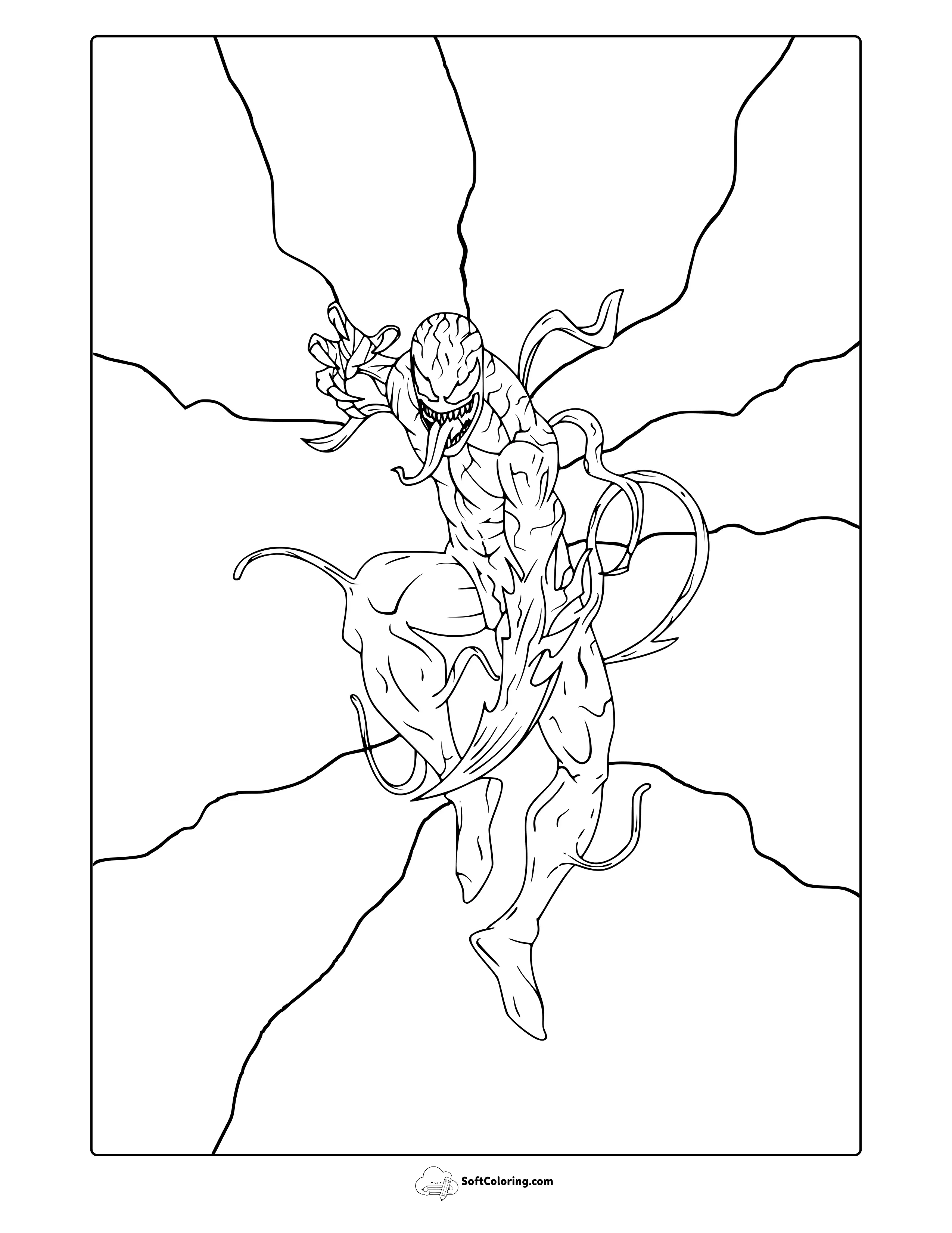 Red Venom Coloring Page