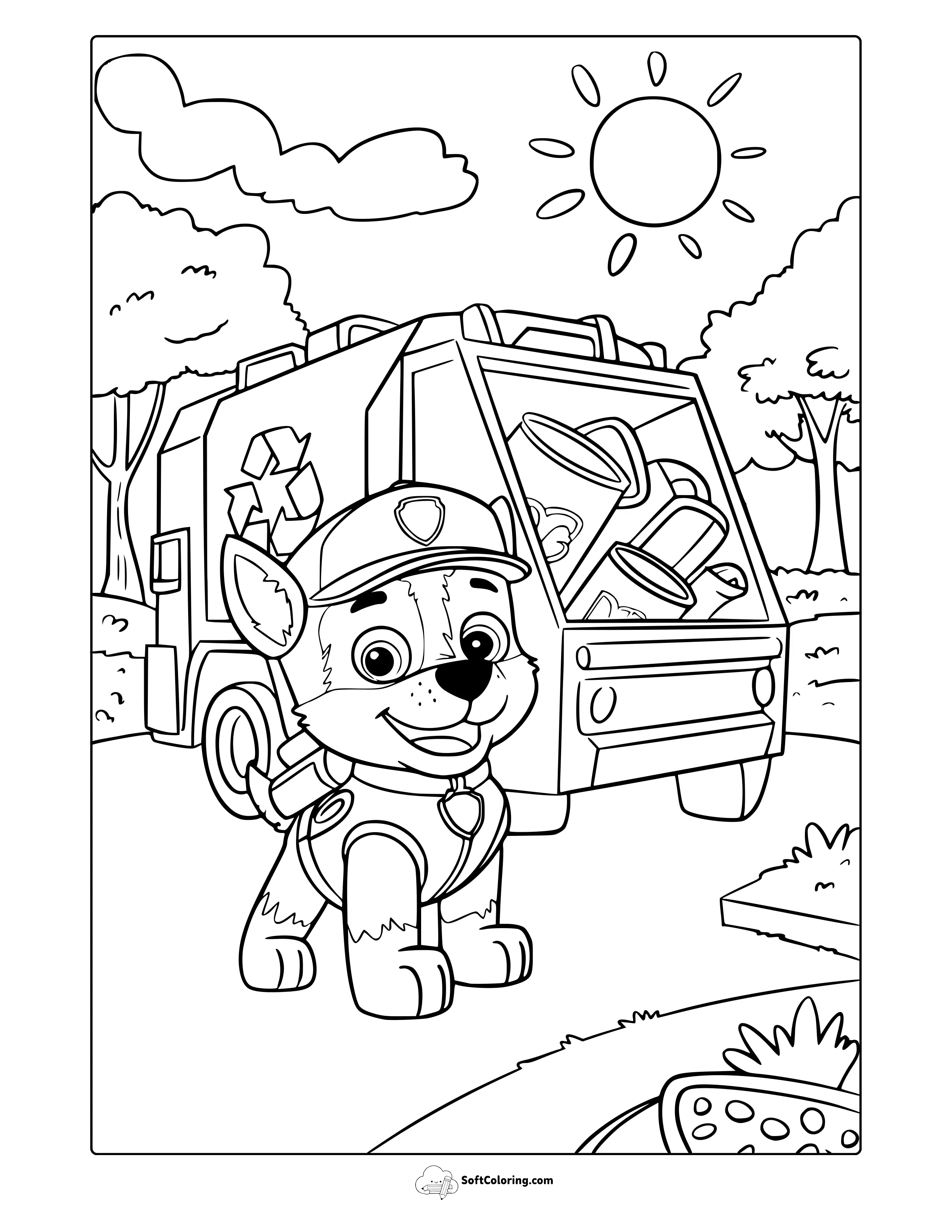Rocky From Paw Patrol Coloring Page