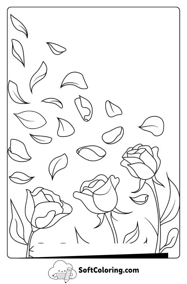 Rose Petals Scattered by the Wind