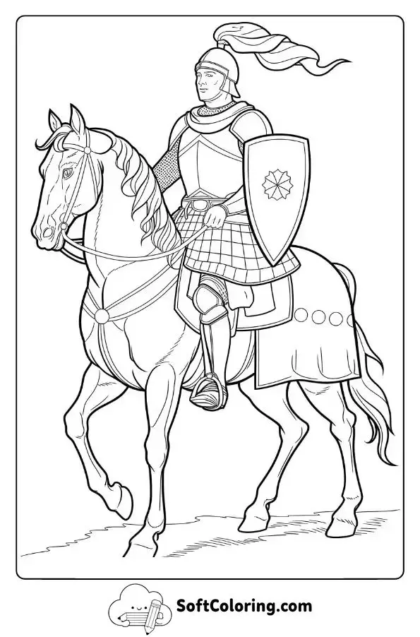 Royal Knight Riding A Brave Warhorse