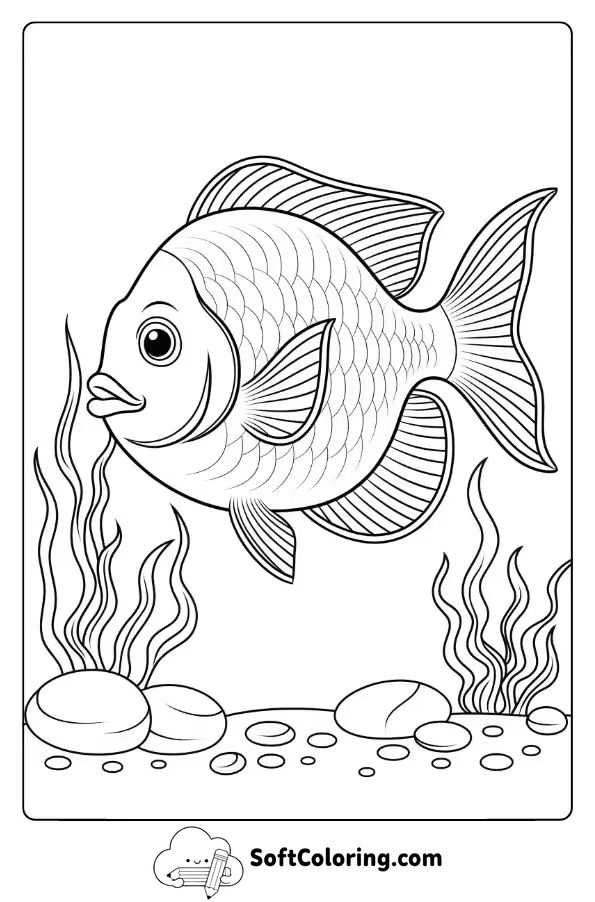 Shimmering Fish in a Calm Aquarium