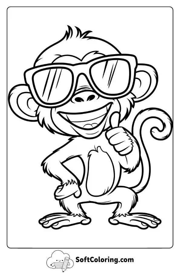 Silly Monkey Wearing Sunglasses