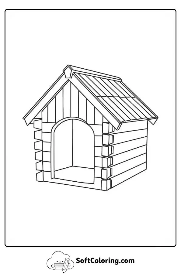 Simple Outline Of A Dog House
