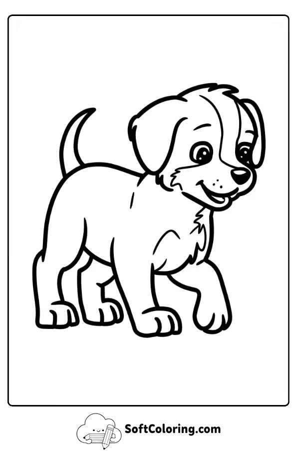 Simple Puppy Walking Outline