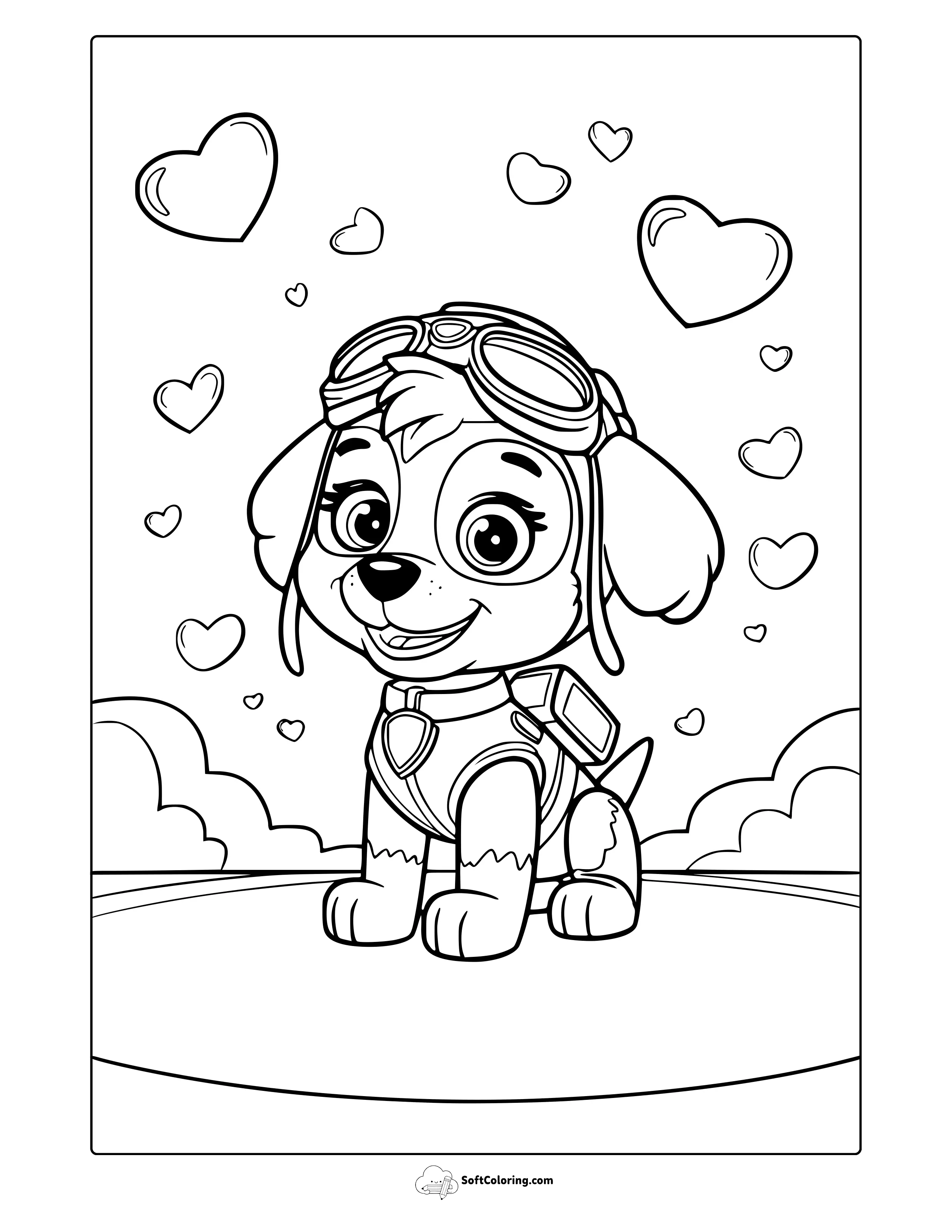 Skye From Paw Patrol Coloring Page