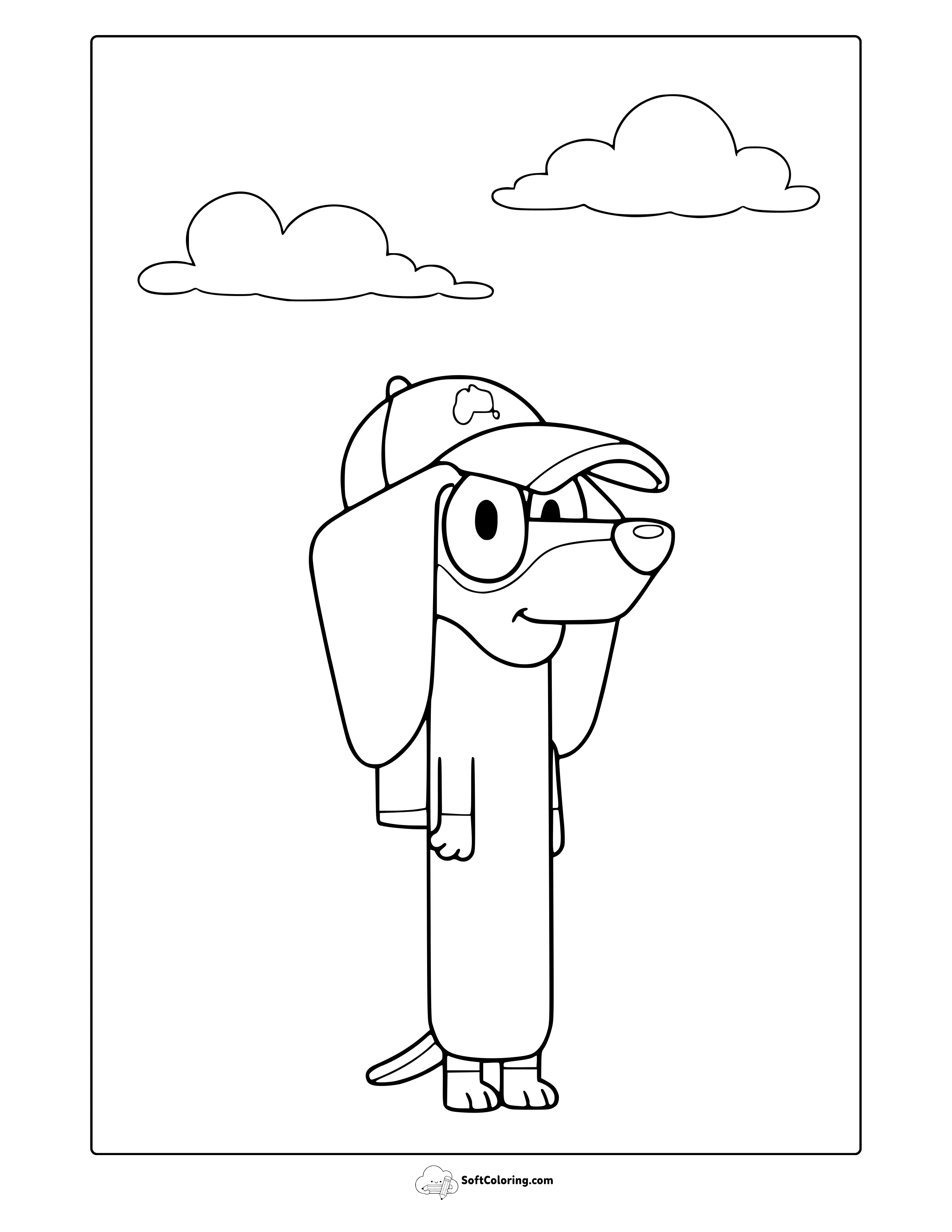 Snickers From Bluey Coloring Page