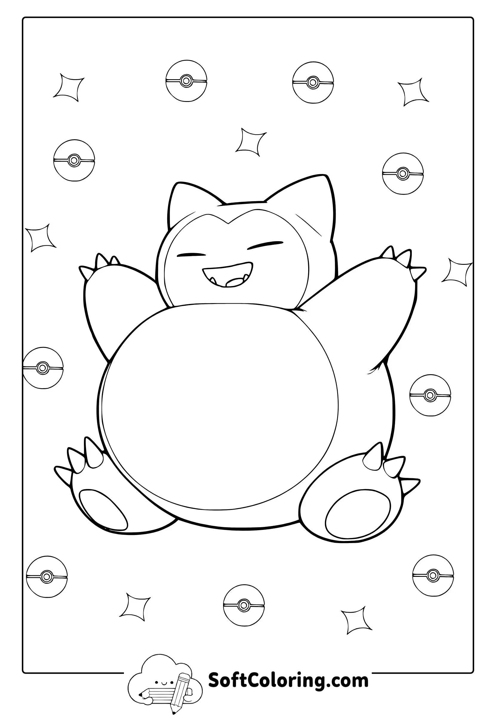 Snorlax From Pokemon Coloring Page