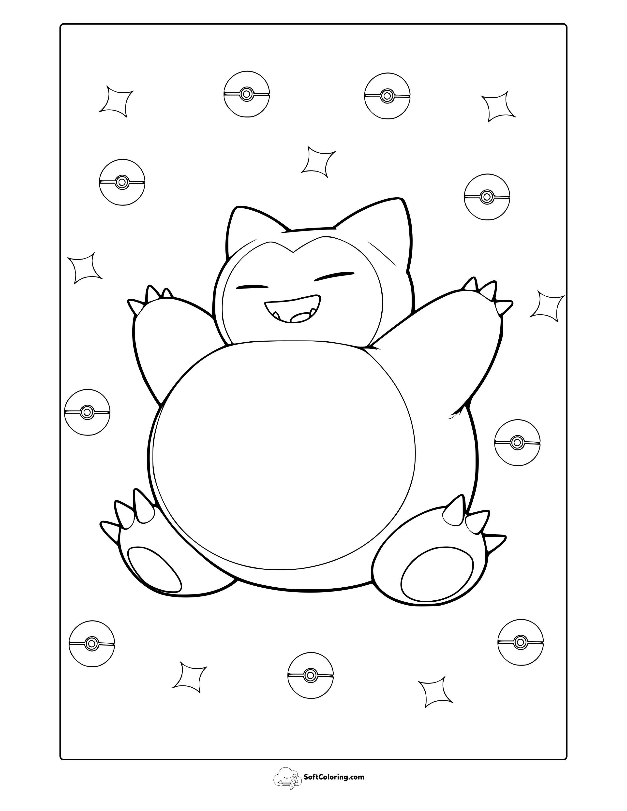 Snorlax From Pokemon Coloring Page